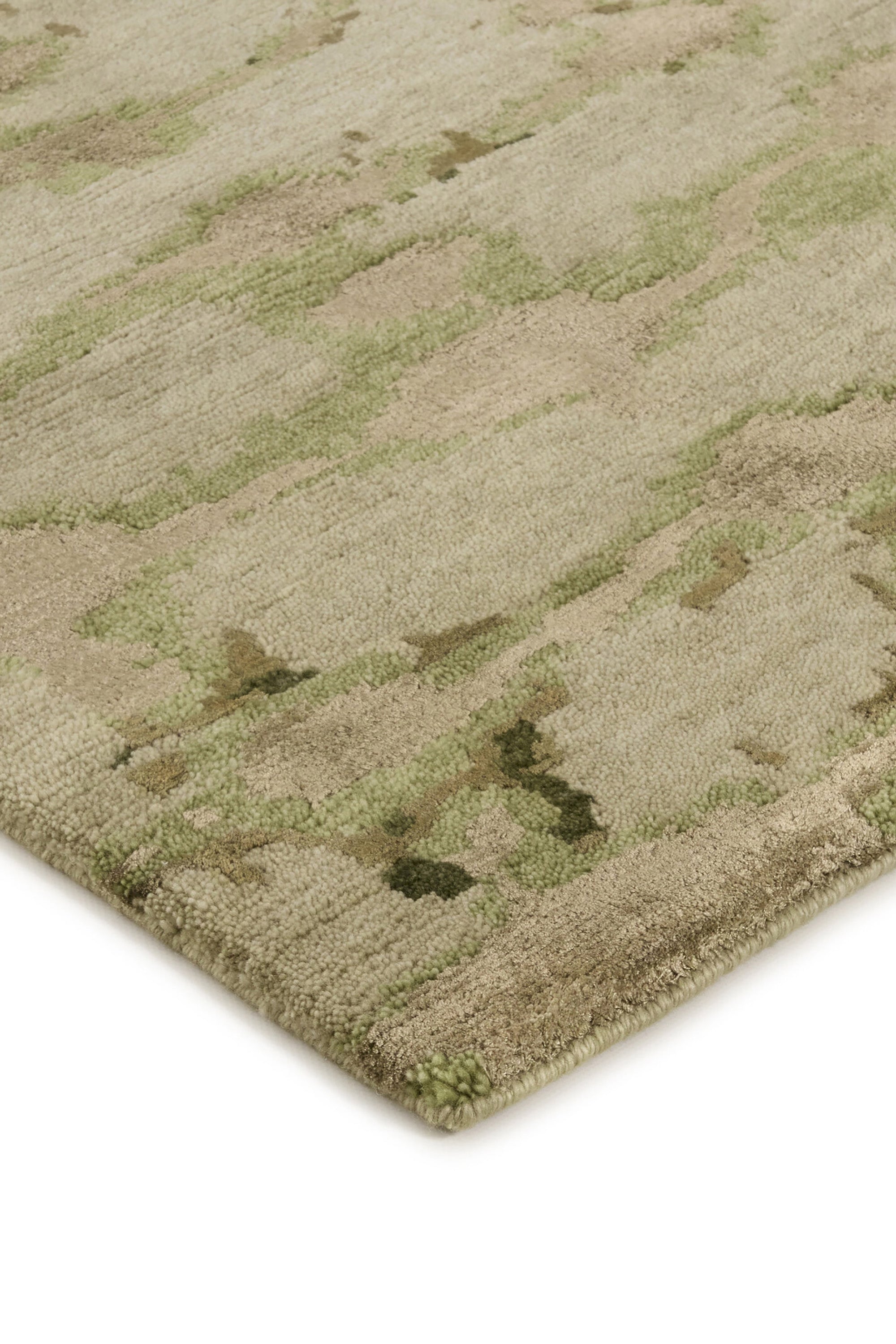 Modern abstract green rug