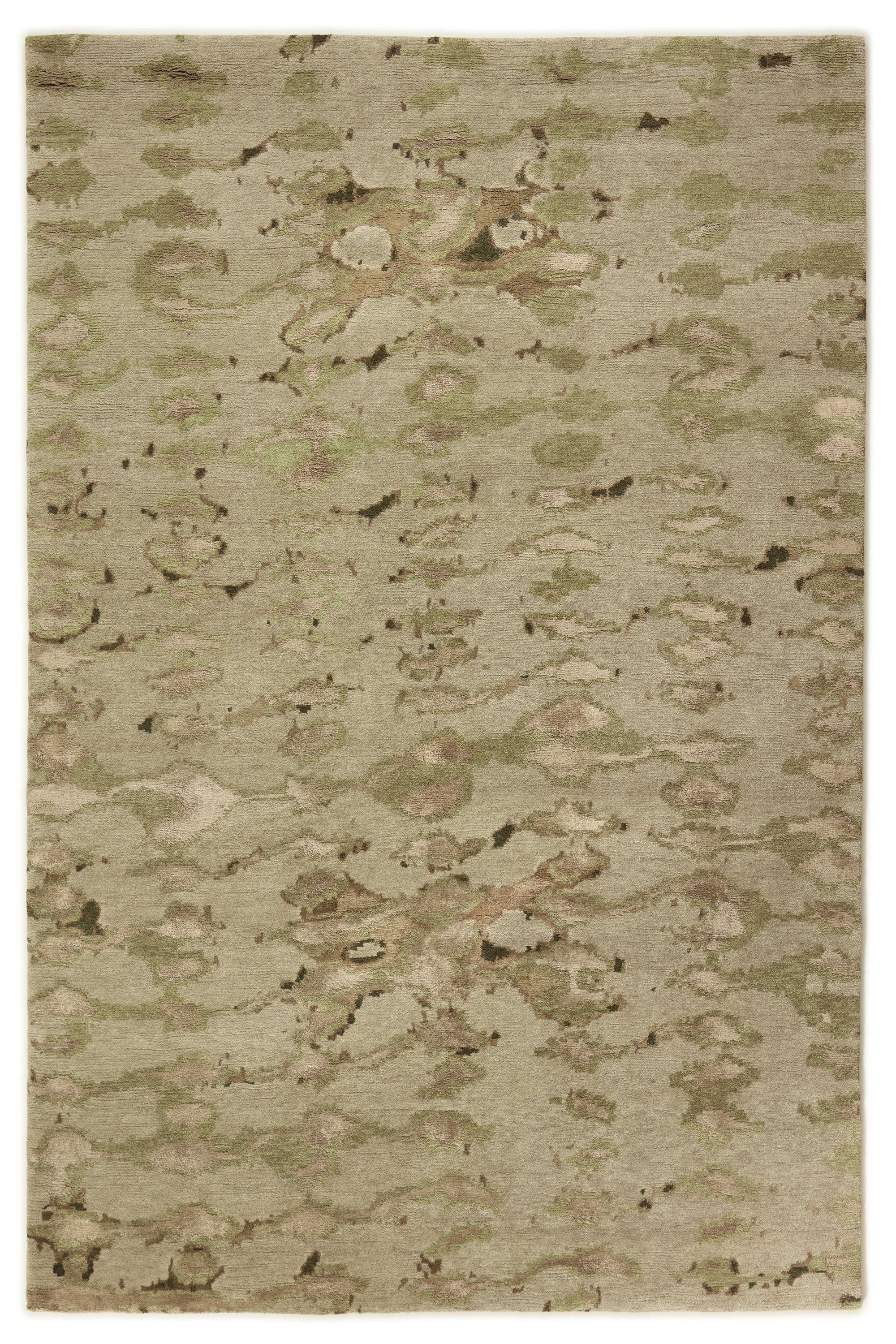 Modern abstract green rug