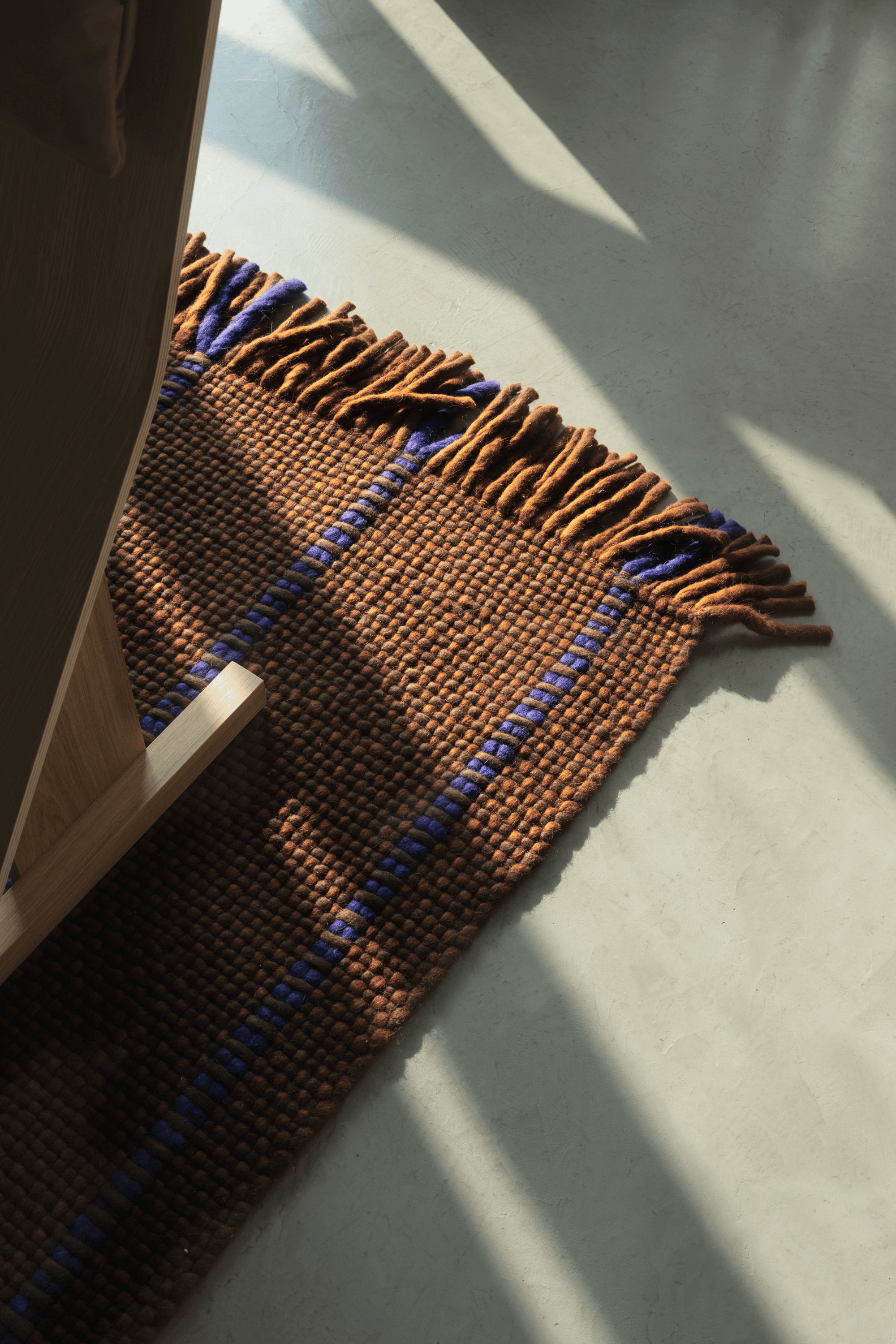 Massproduction Cord Blue Brown Runner