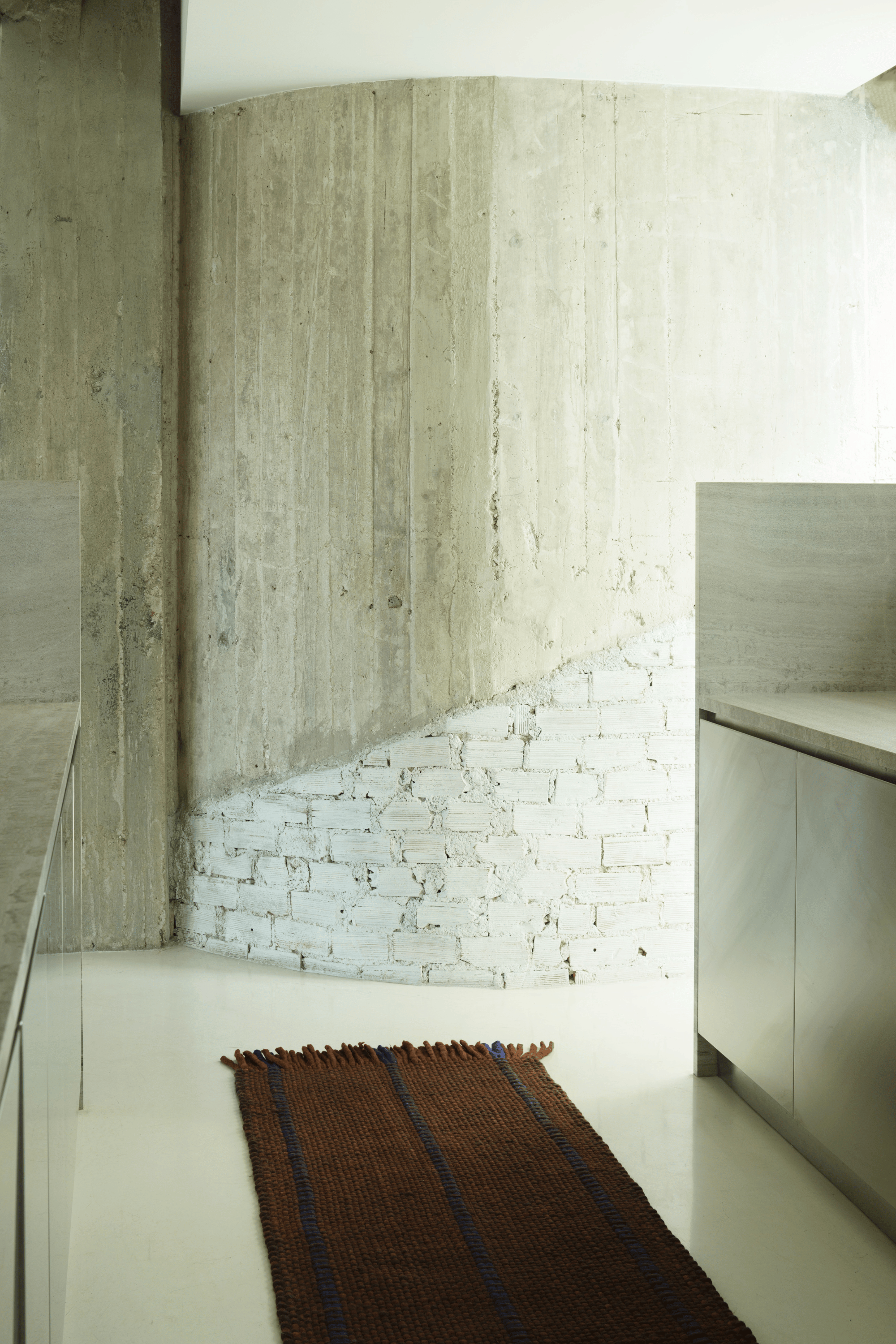 Massproduction Cord Blue Brown Runner