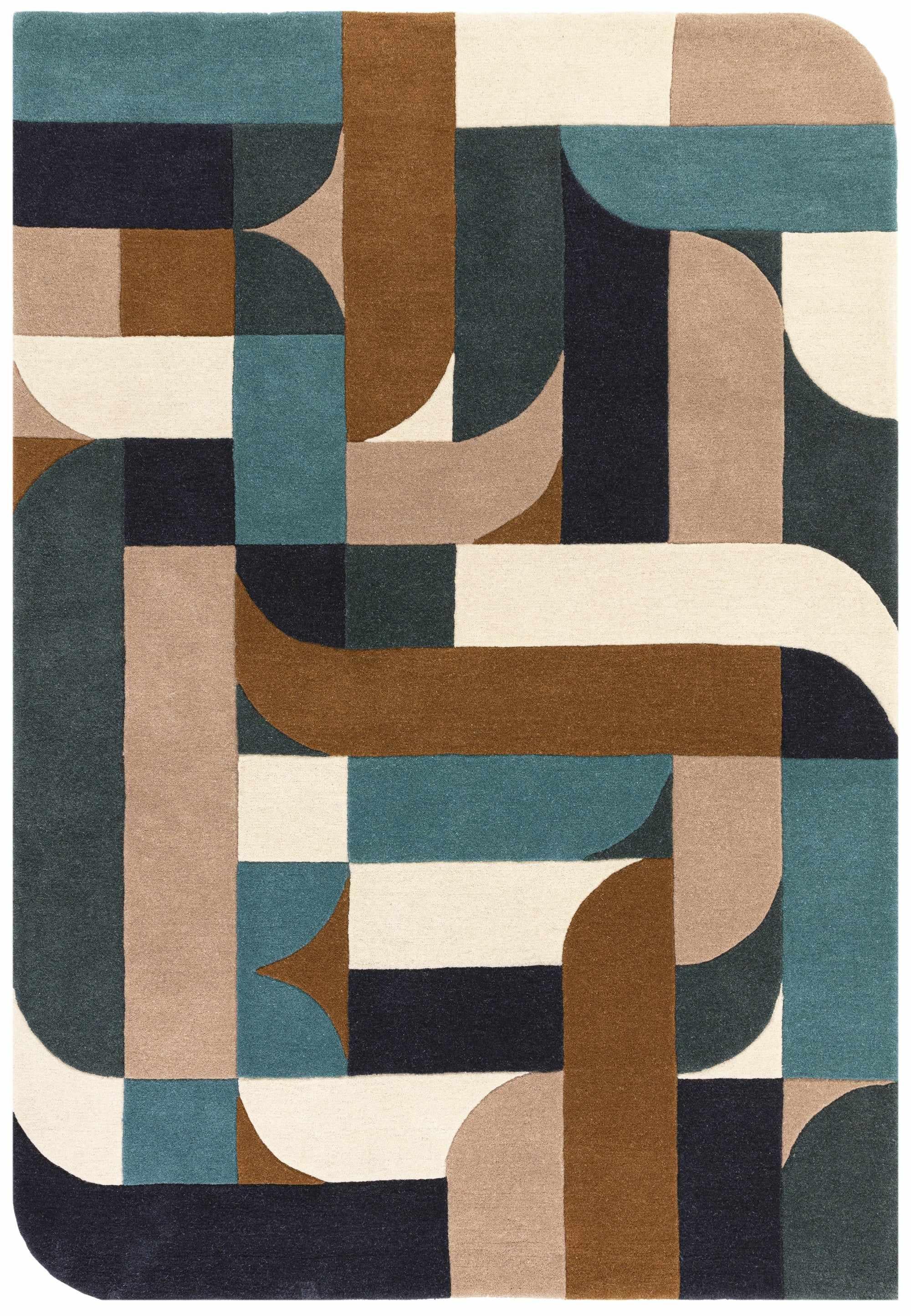 Matrix 89 Klotski Teal Rug