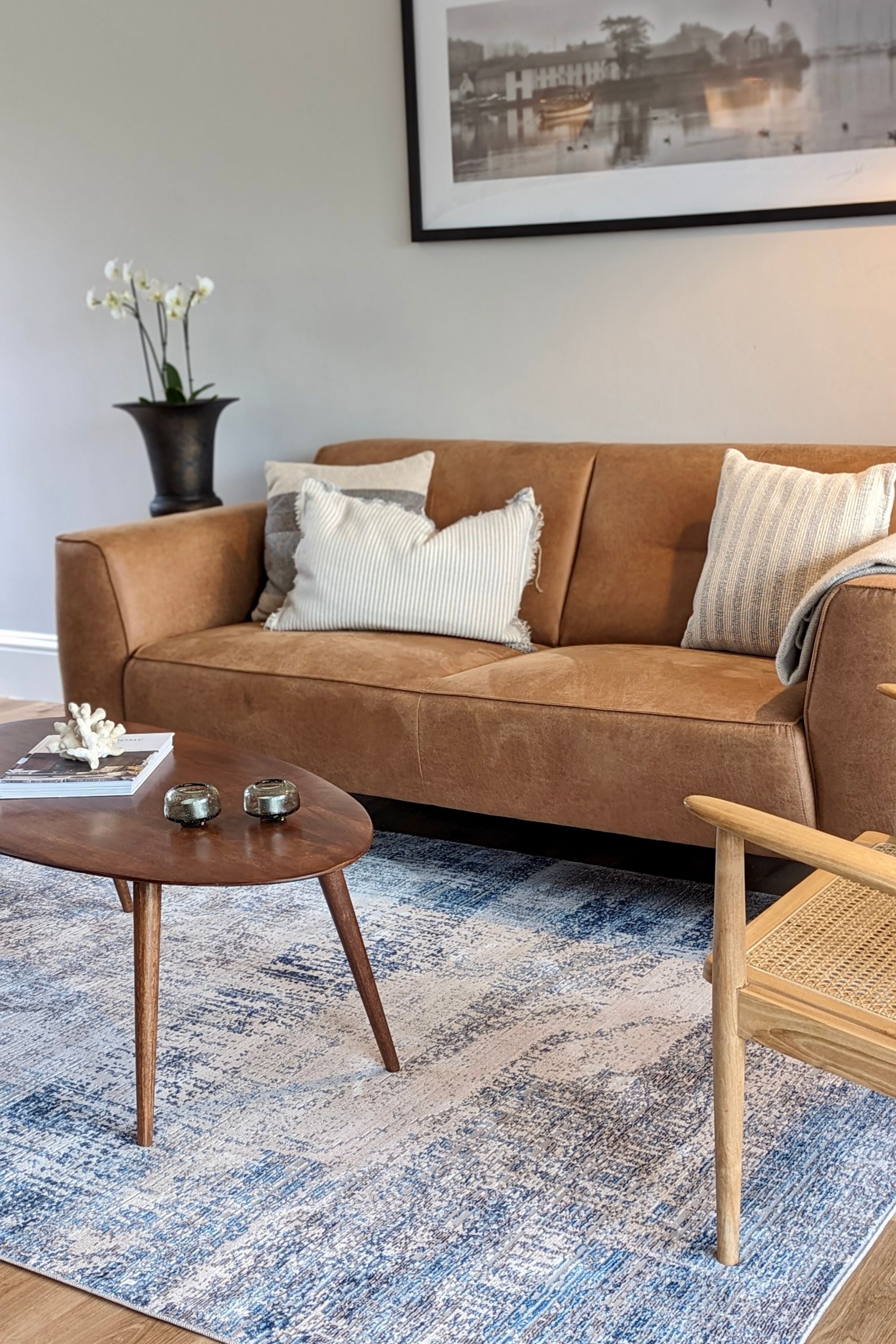 modern blue and grey abstract area rug