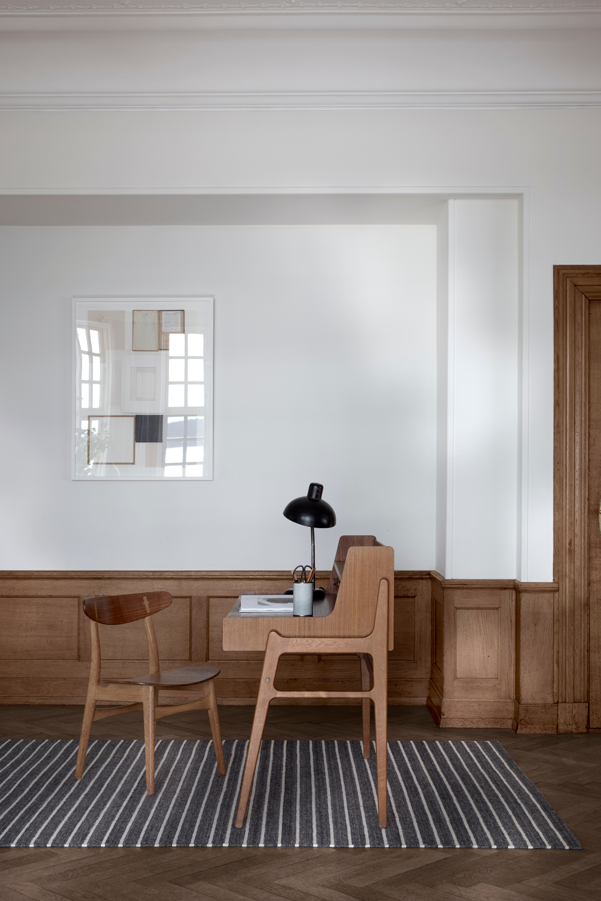 Nouveau Stripes Charcoal