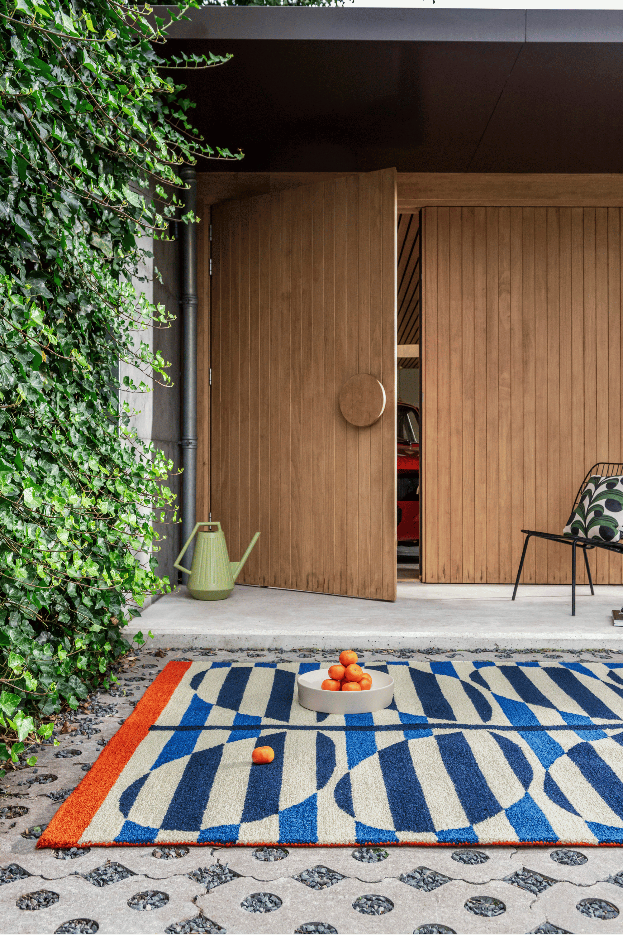 Orla Kiely Stripy Stem Azure Outdoor 464308