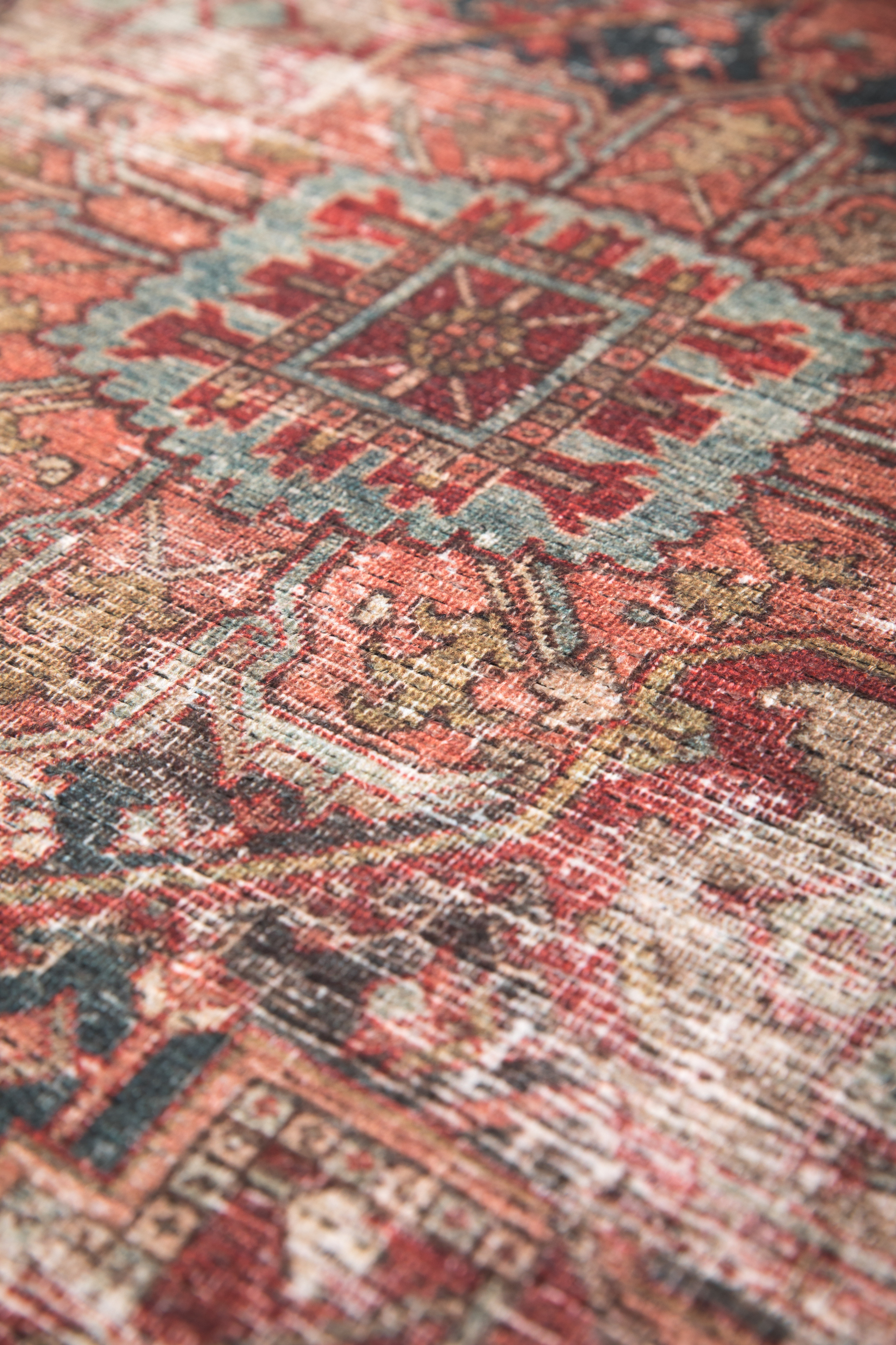 Patterned vintage style runner rug