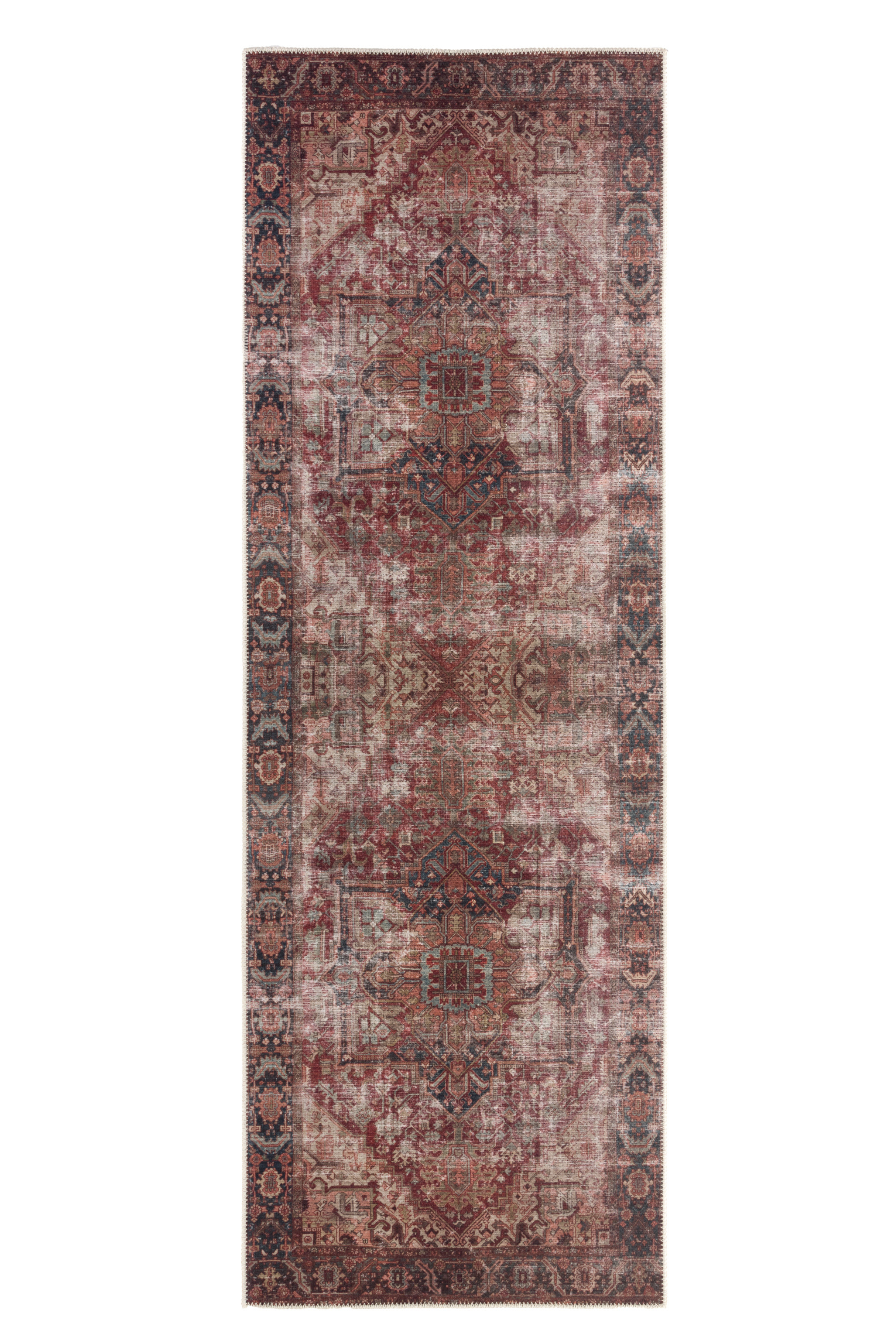 Patterned vintage style runner rug