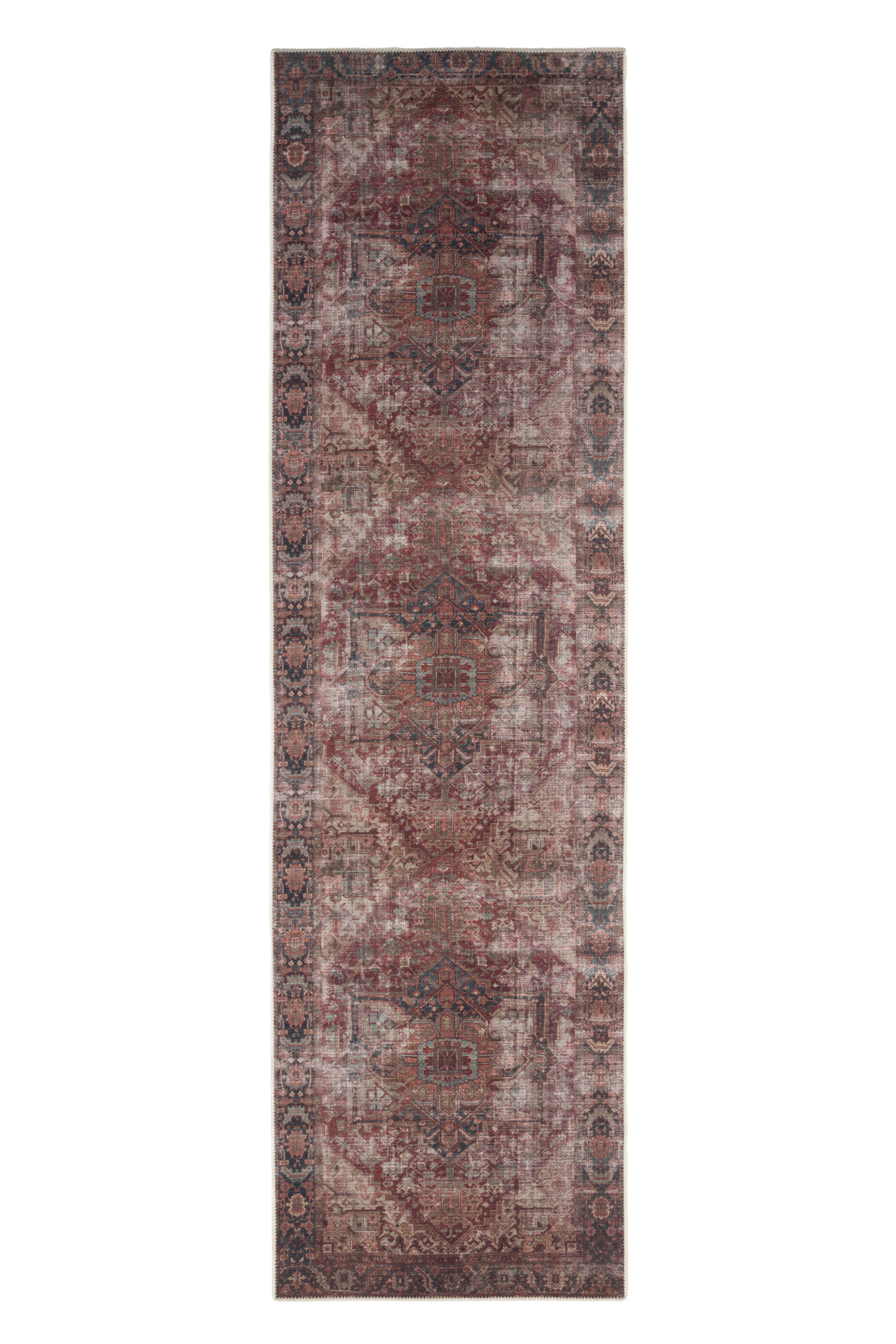 Patterned vintage style runner rug