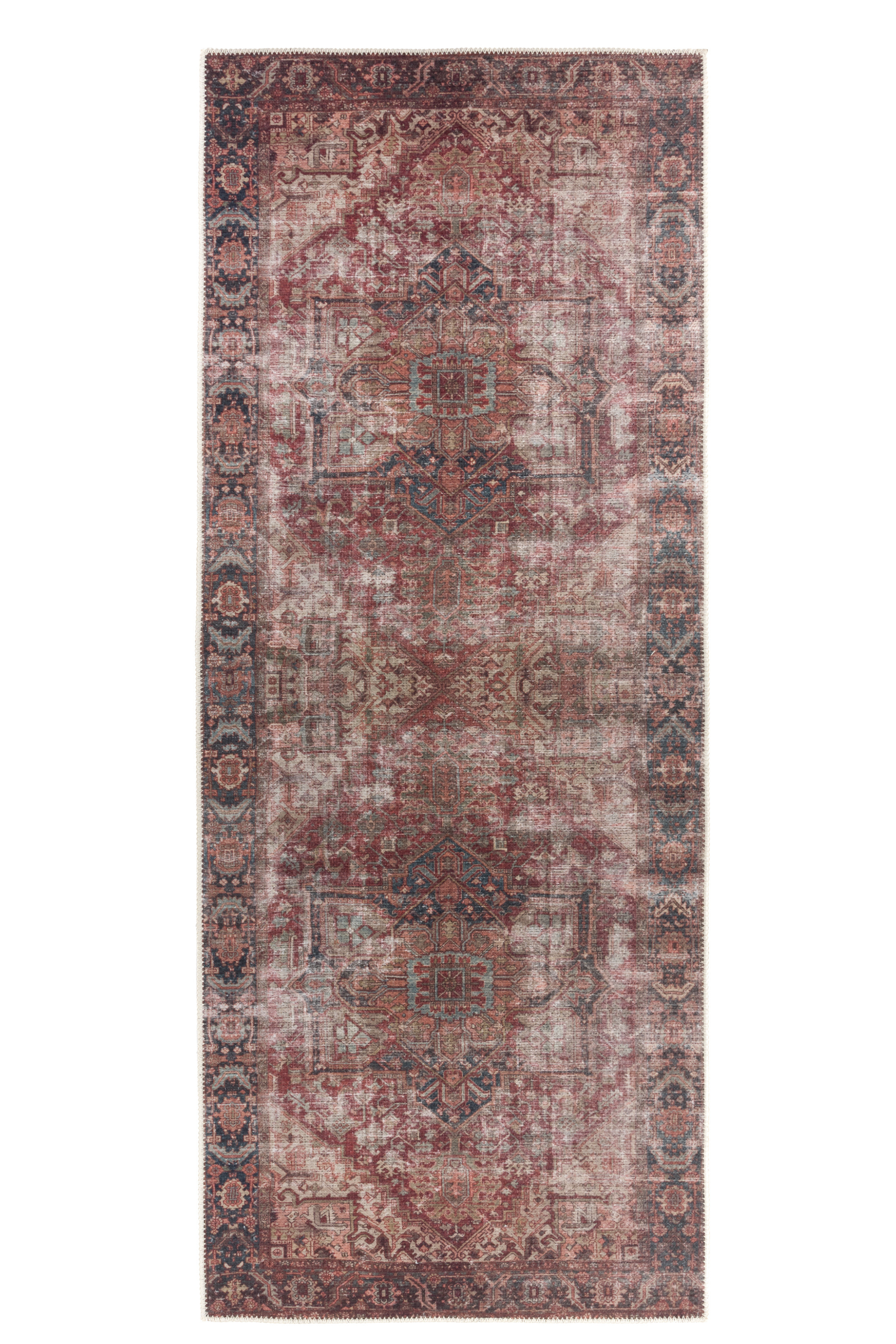Patterned vintage style runner rug