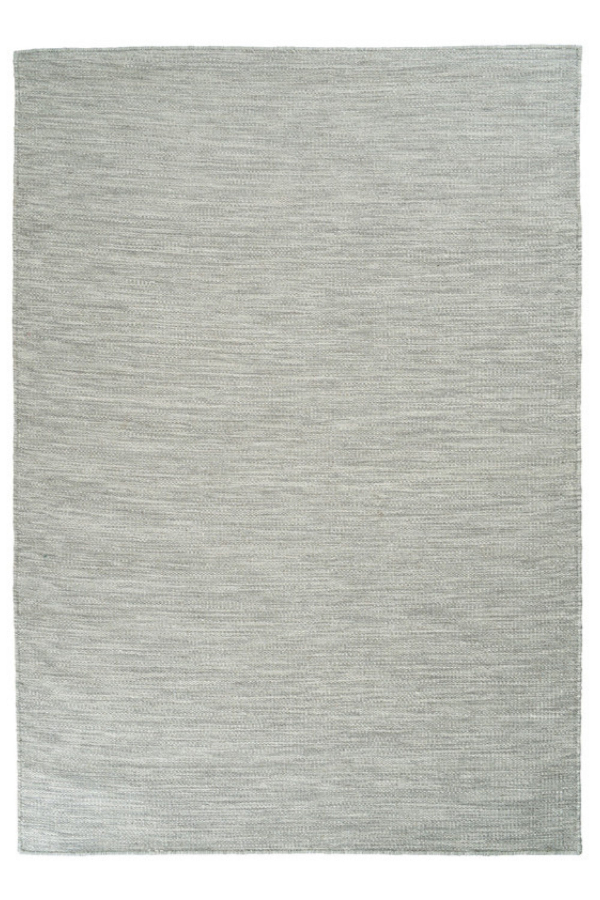 Plain silver wool rug