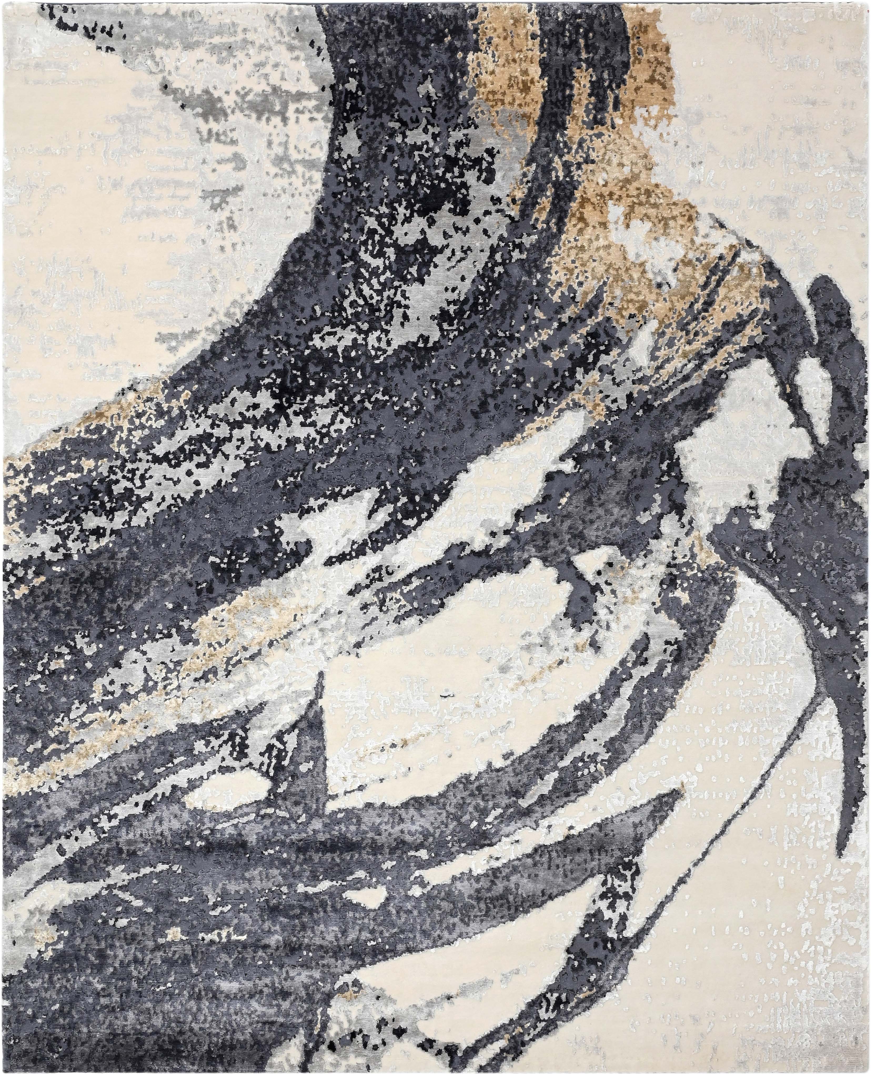 Modern multicolour luxury abstract rug