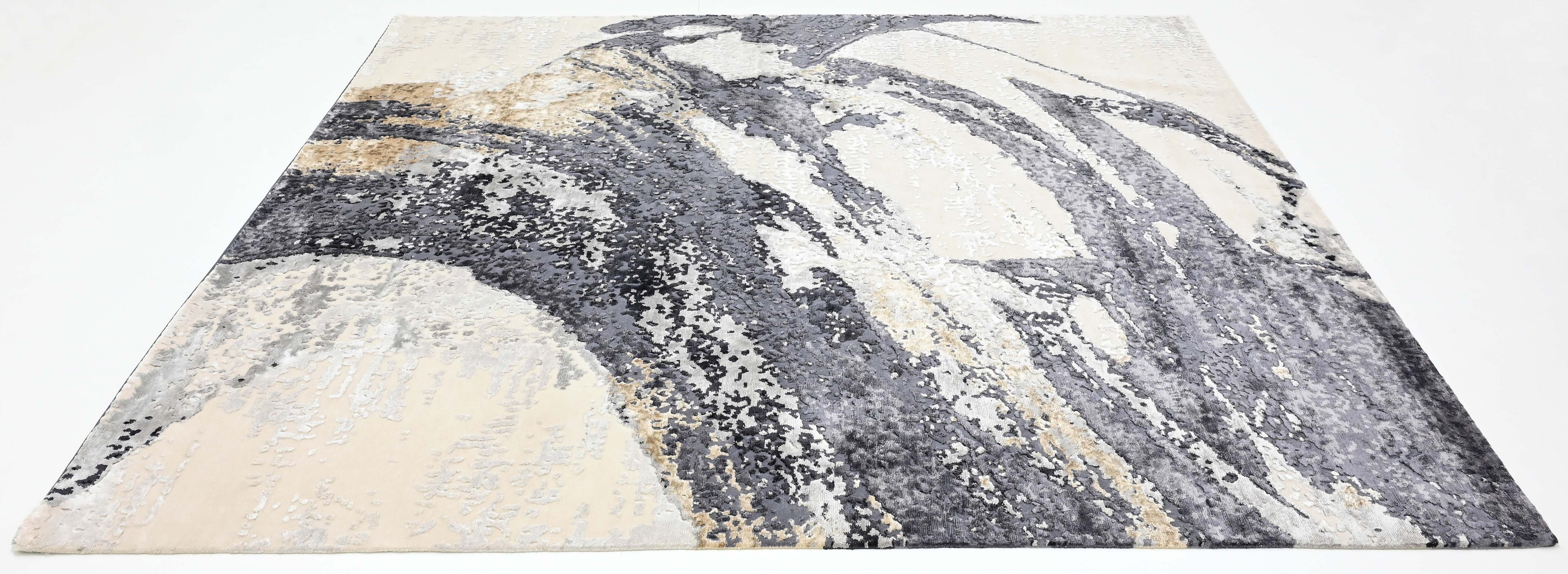 Modern multicolour luxury abstract rug
