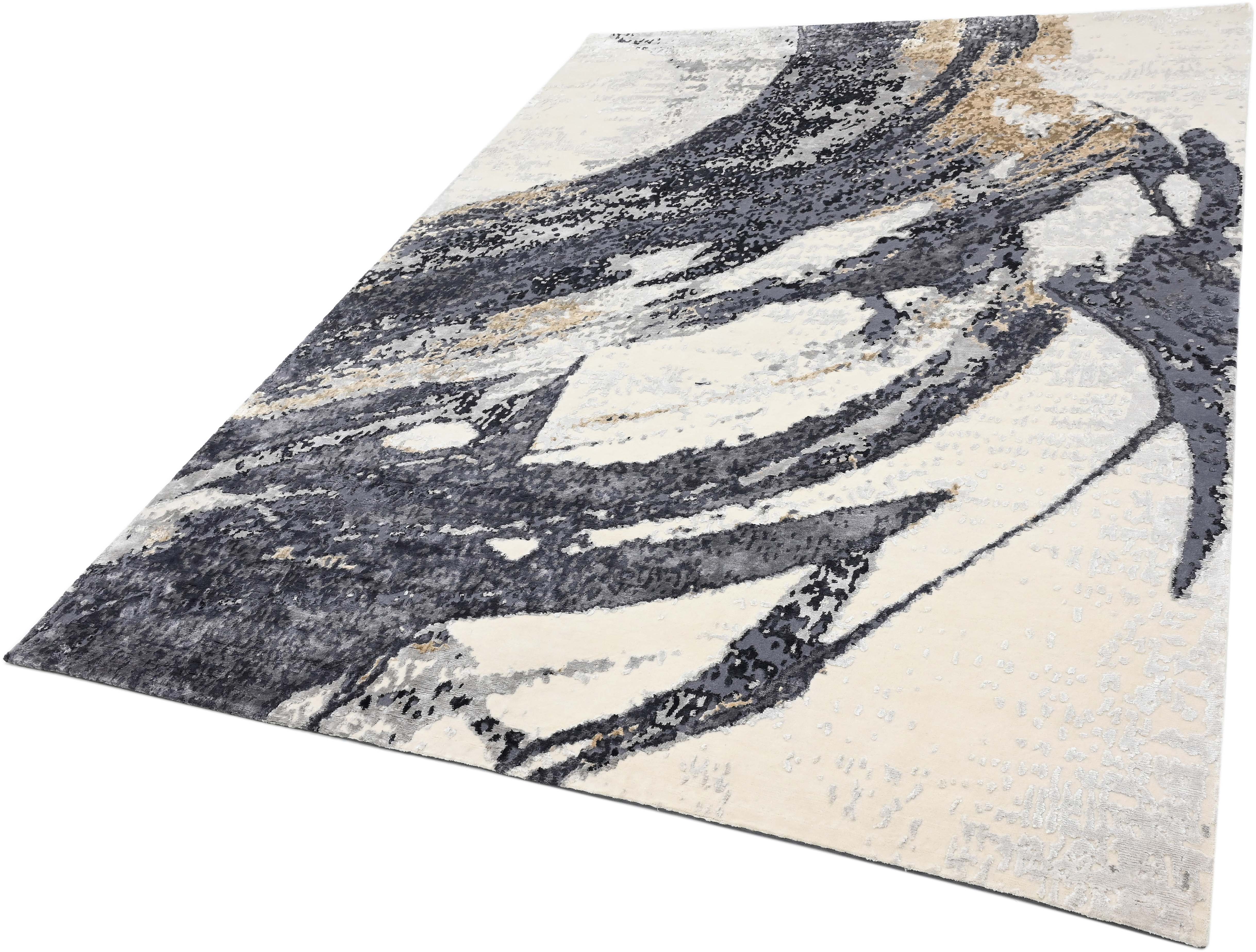 Modern multicolour luxury abstract rug