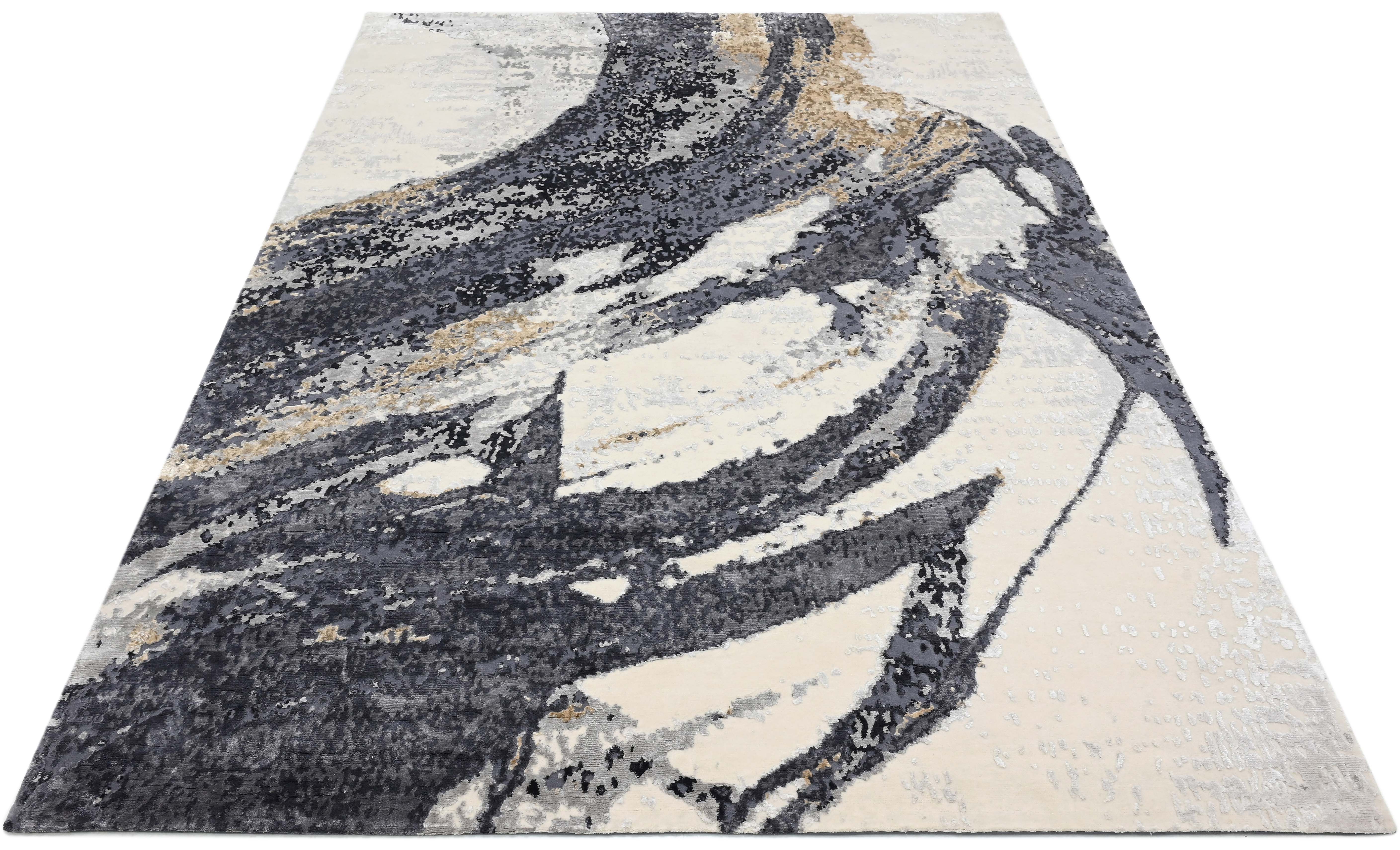 Modern multicolour luxury abstract rug