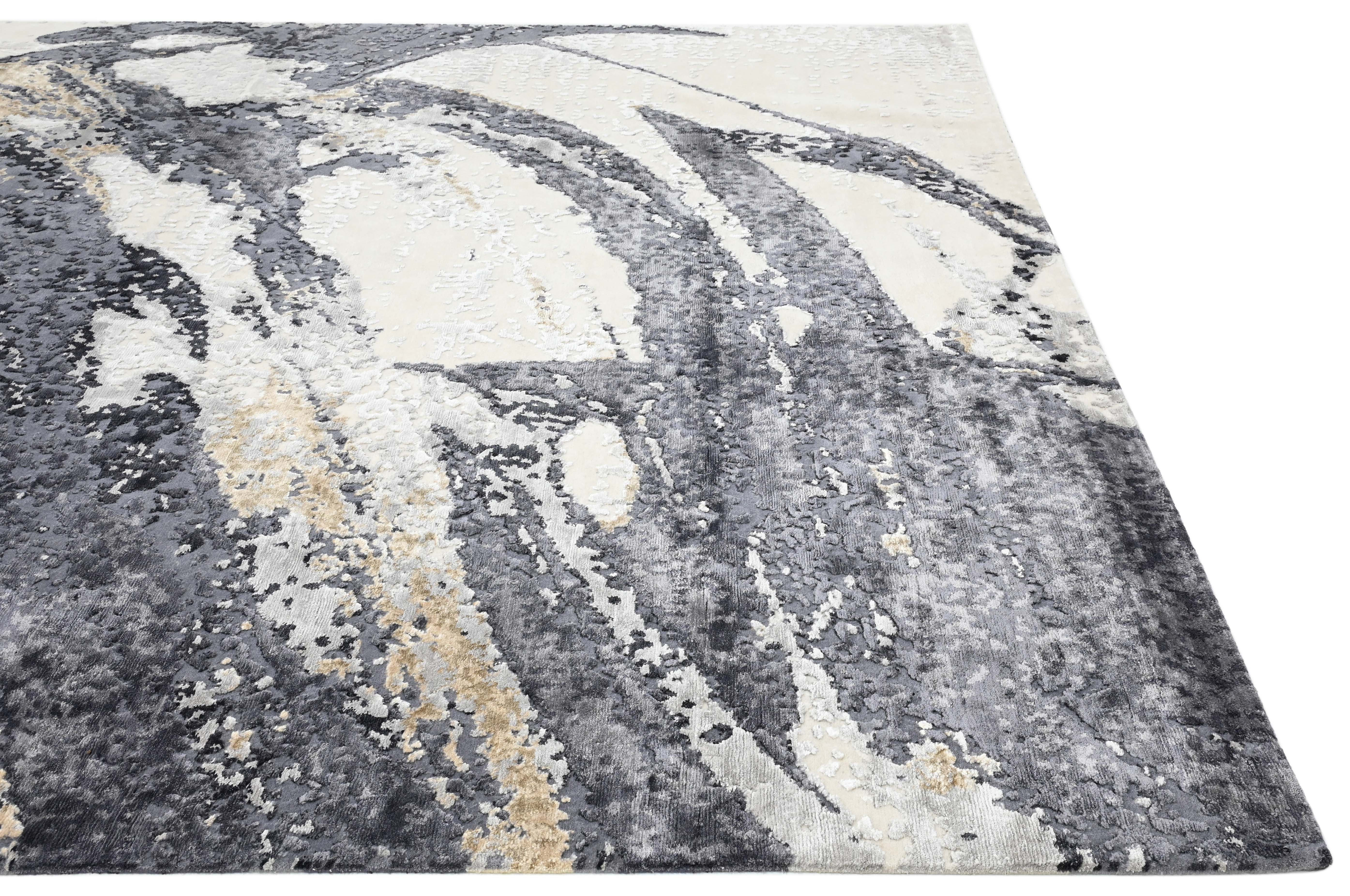 Modern multicolour luxury abstract rug