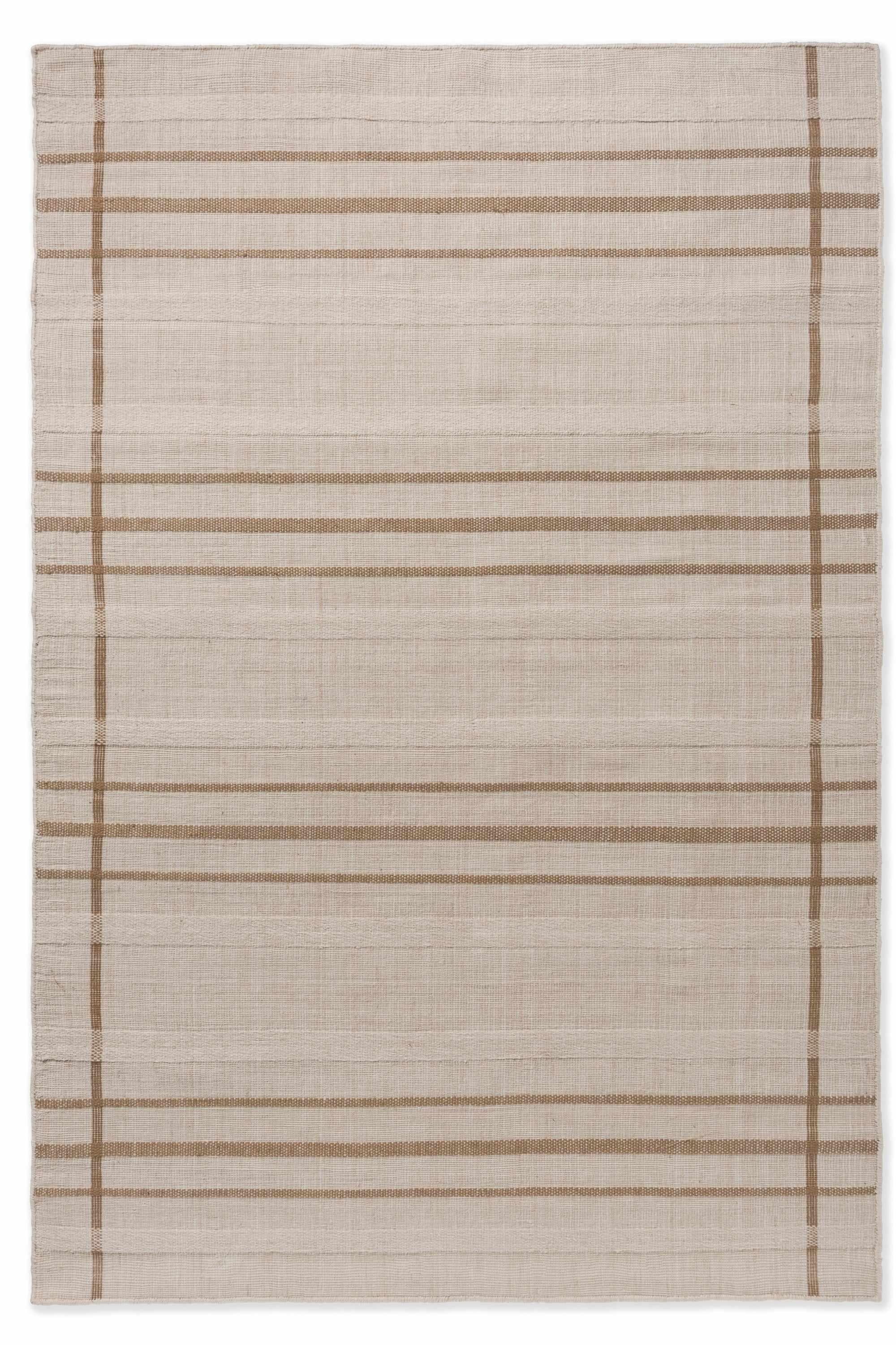 Modern beige geometric rug brown pattern