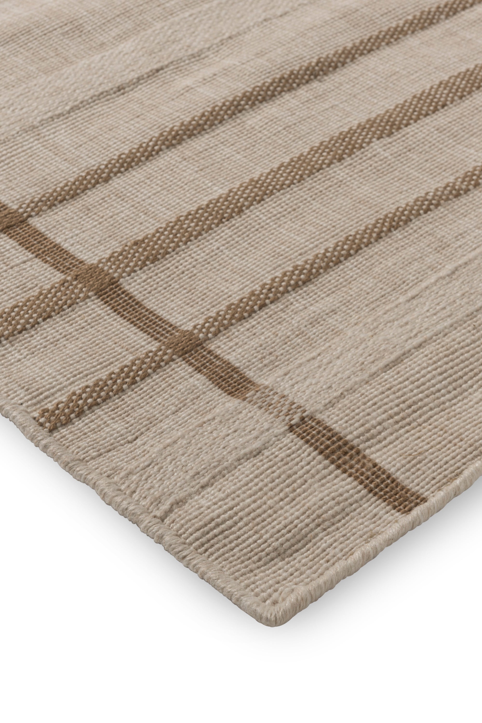 Modern beige geometric rug brown pattern