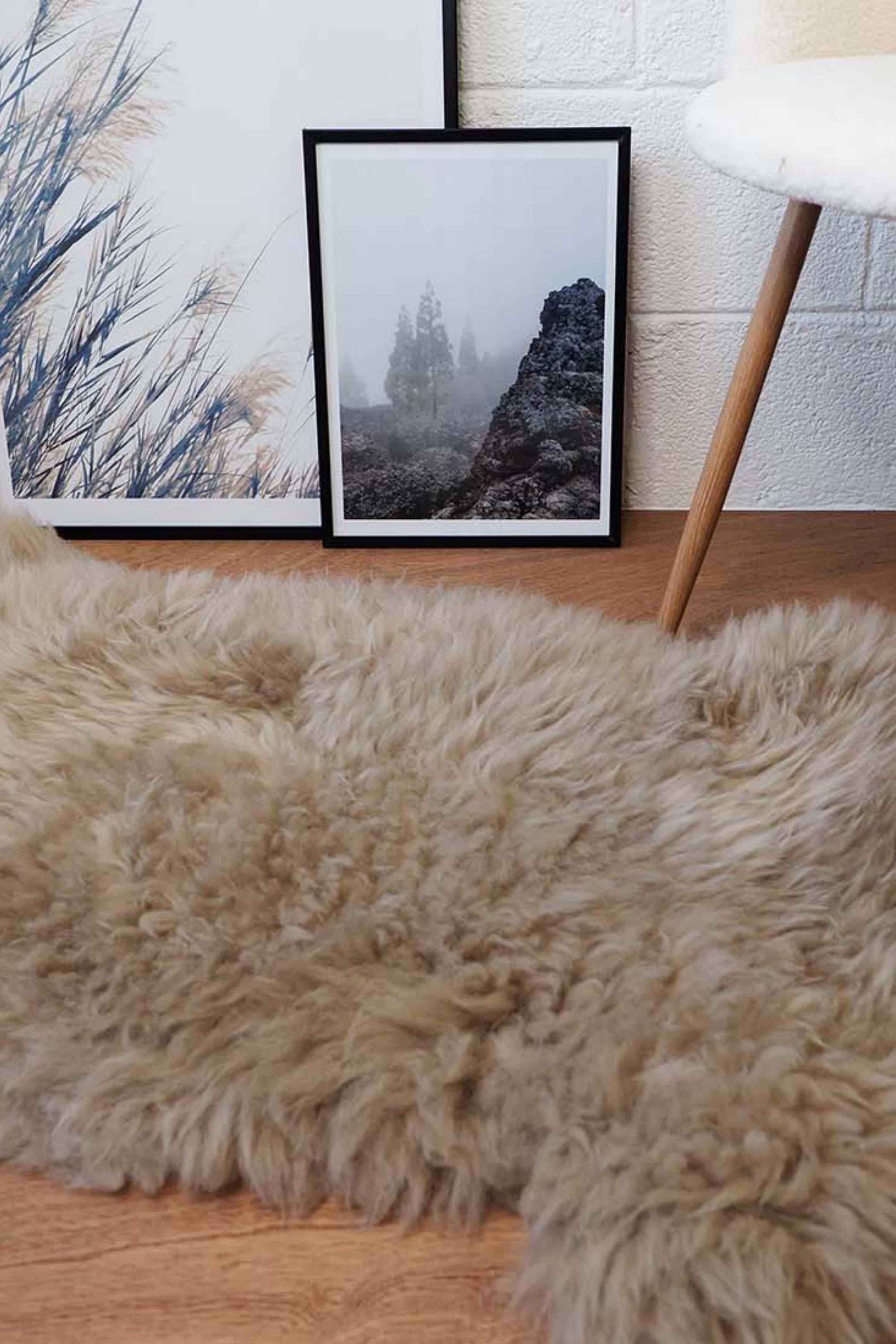 Irish beige sheepskin rug