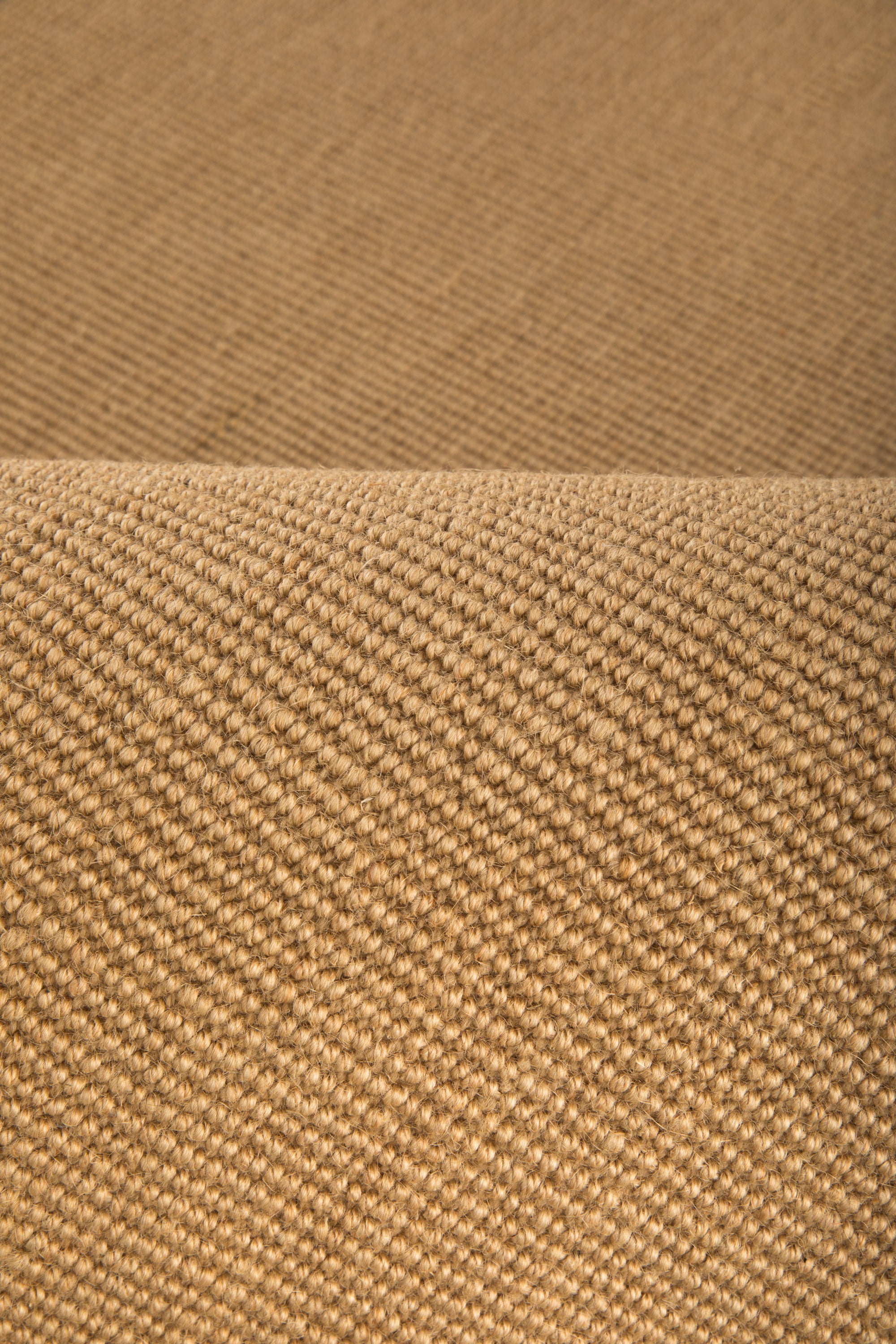 Sisal runner with blue linen border