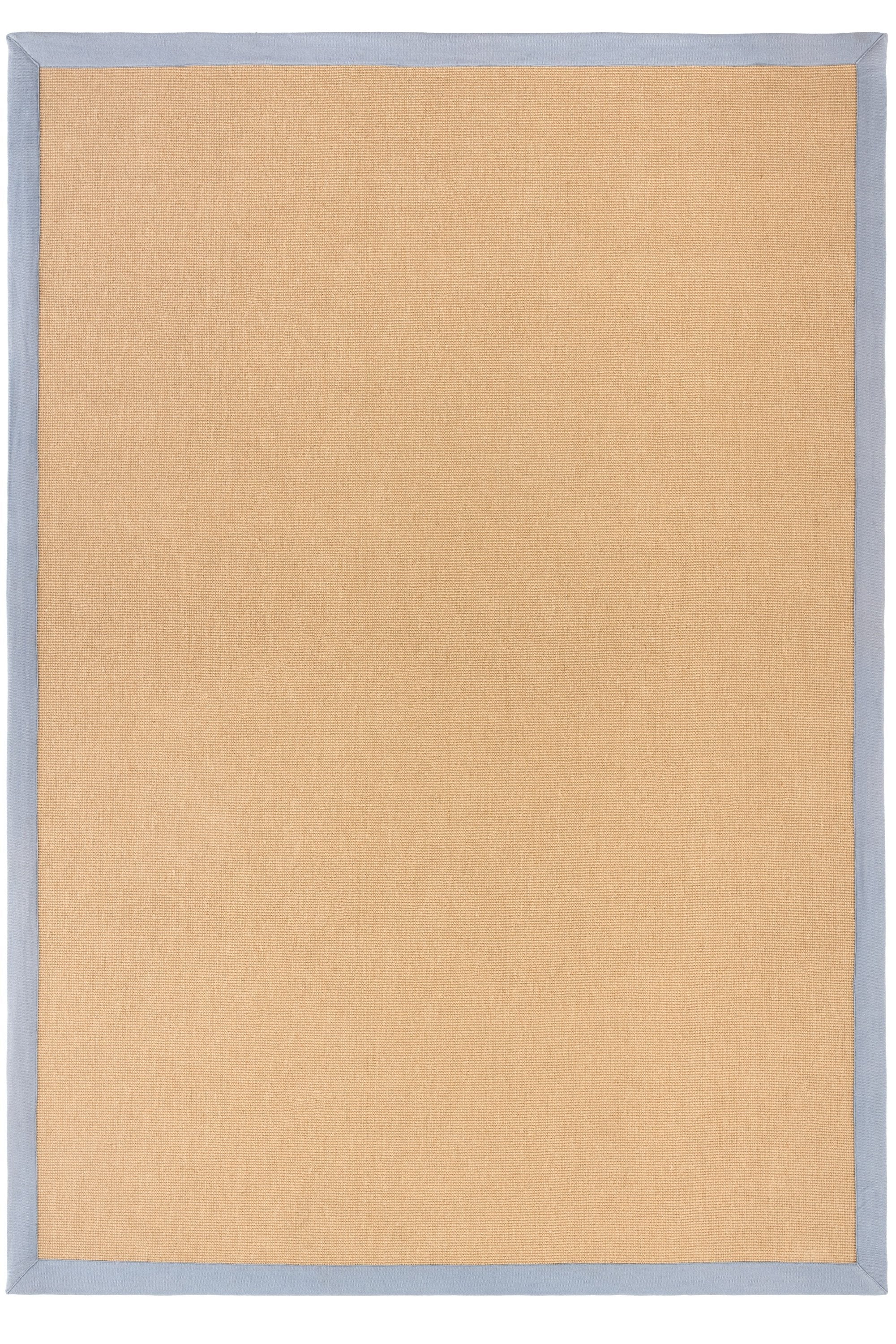 Sisal rug with blue linen border