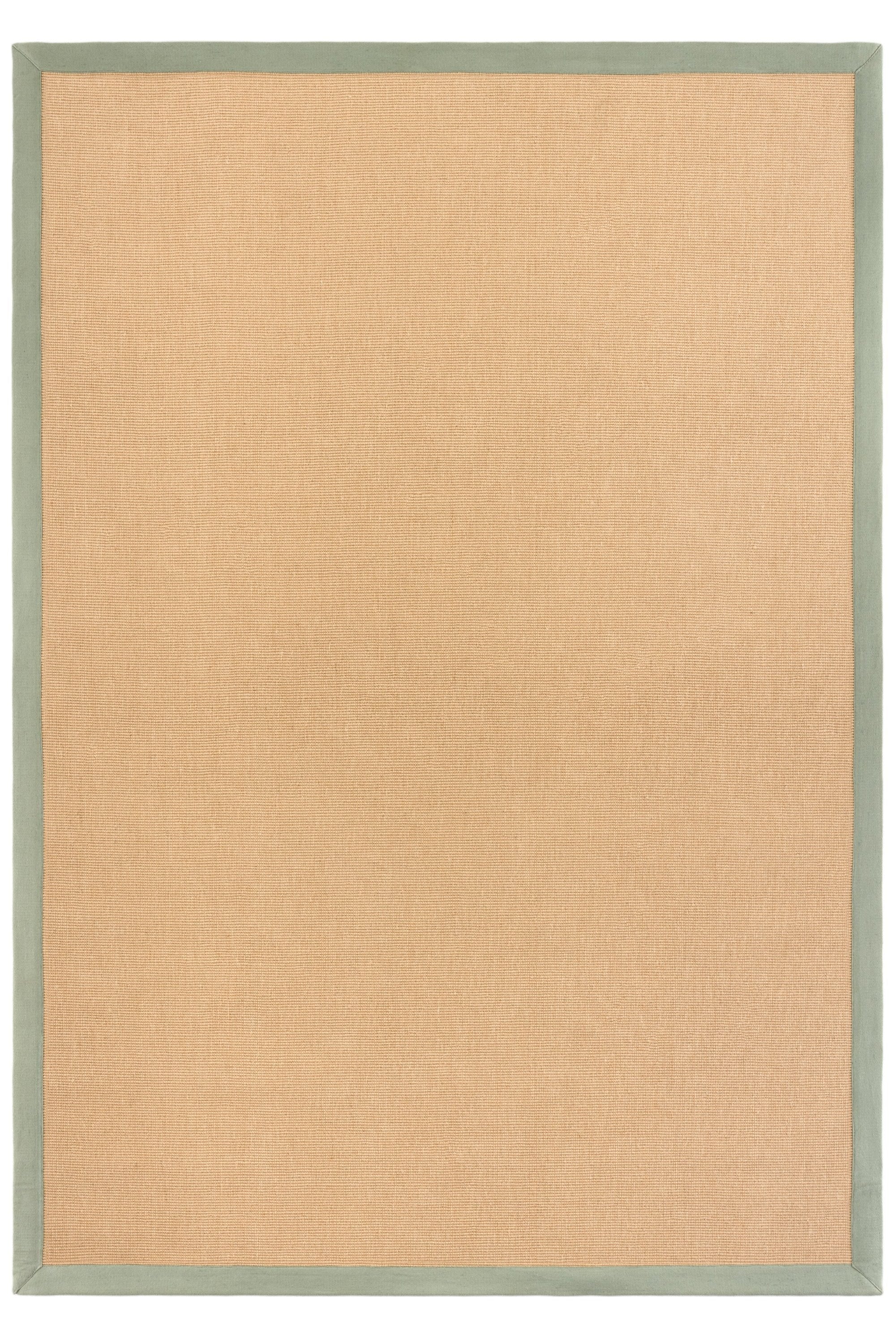 Sisal rug with green linen border