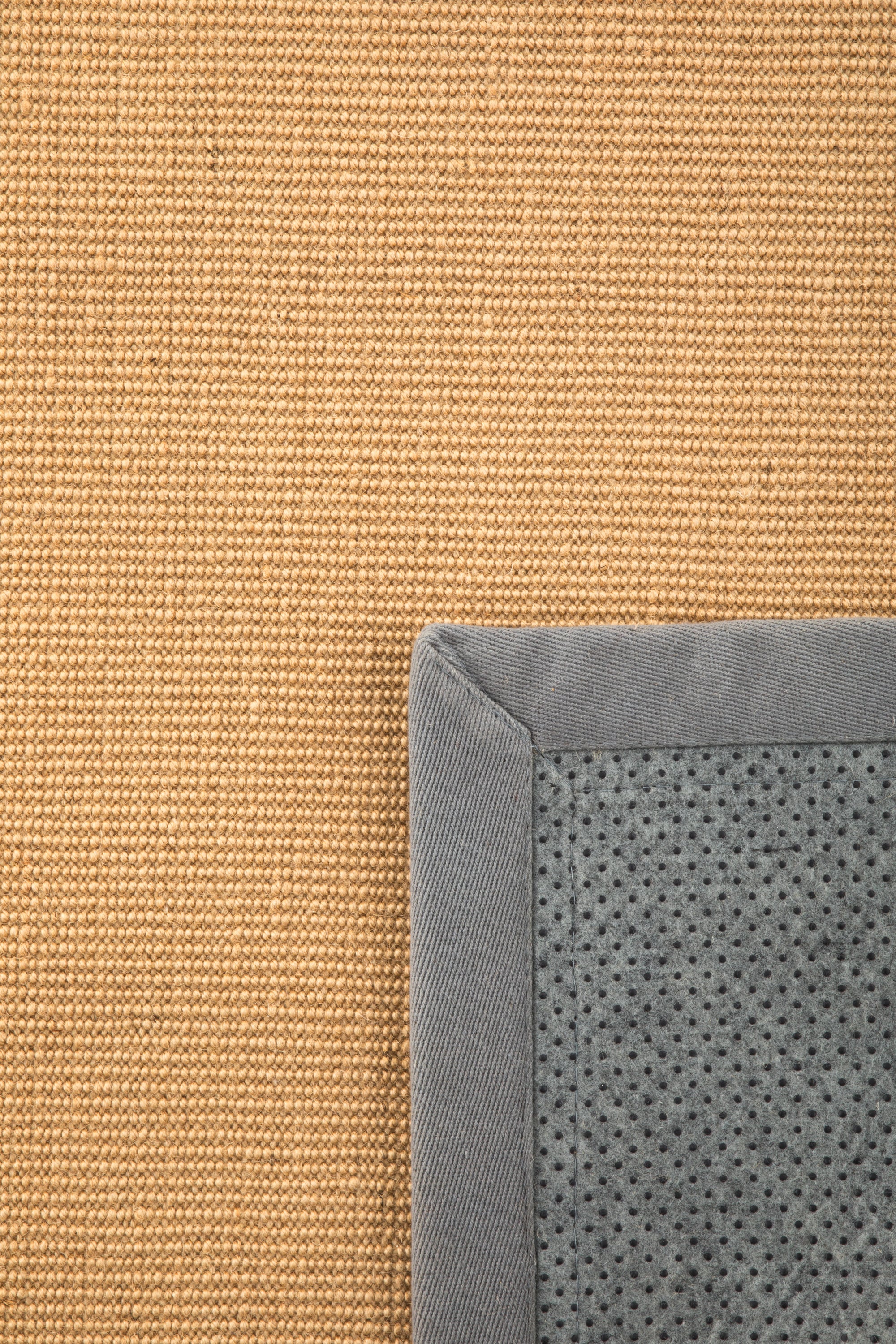 Sisal runner with grey linen border