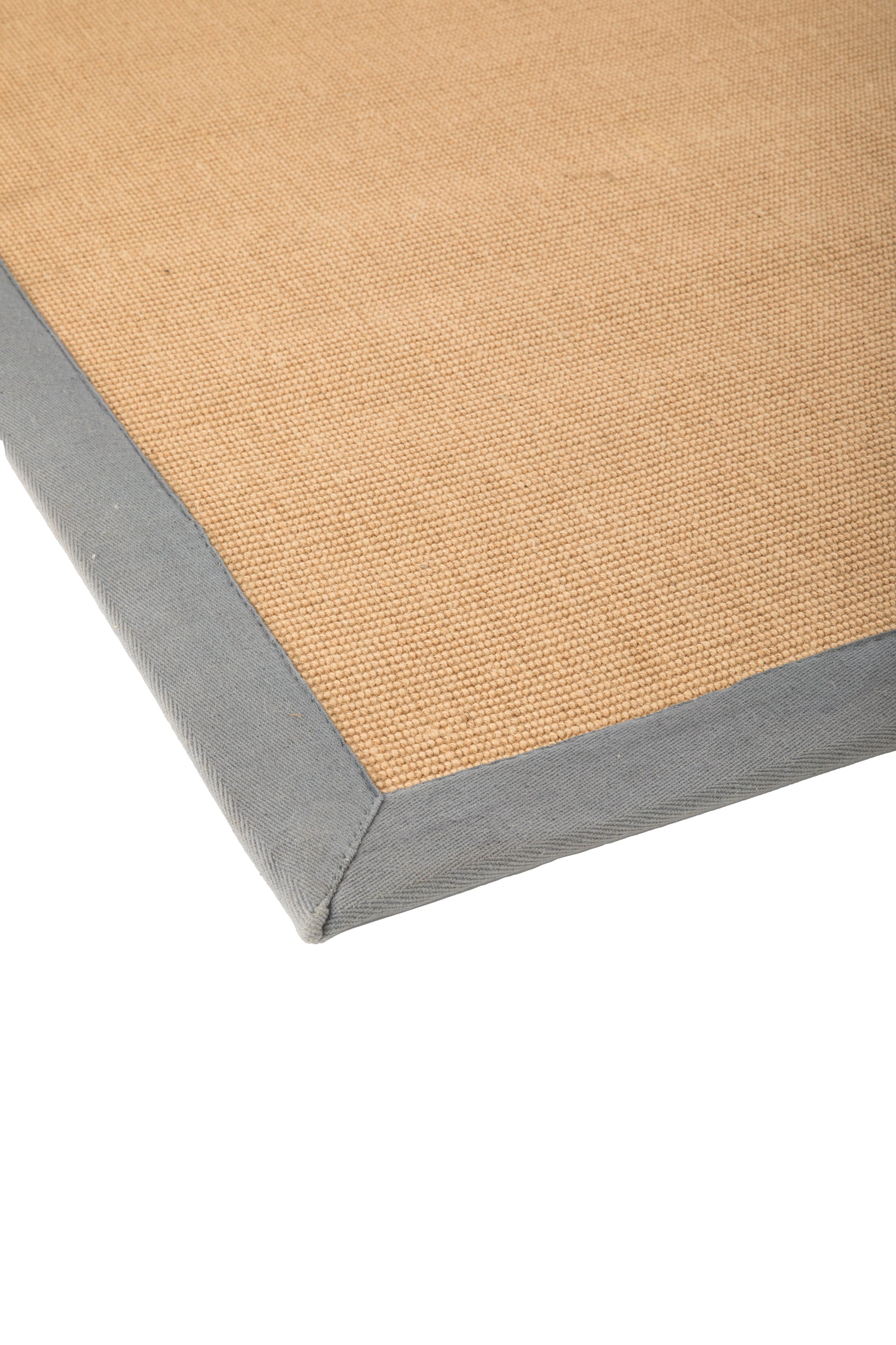 Sisal rug with grey linen border