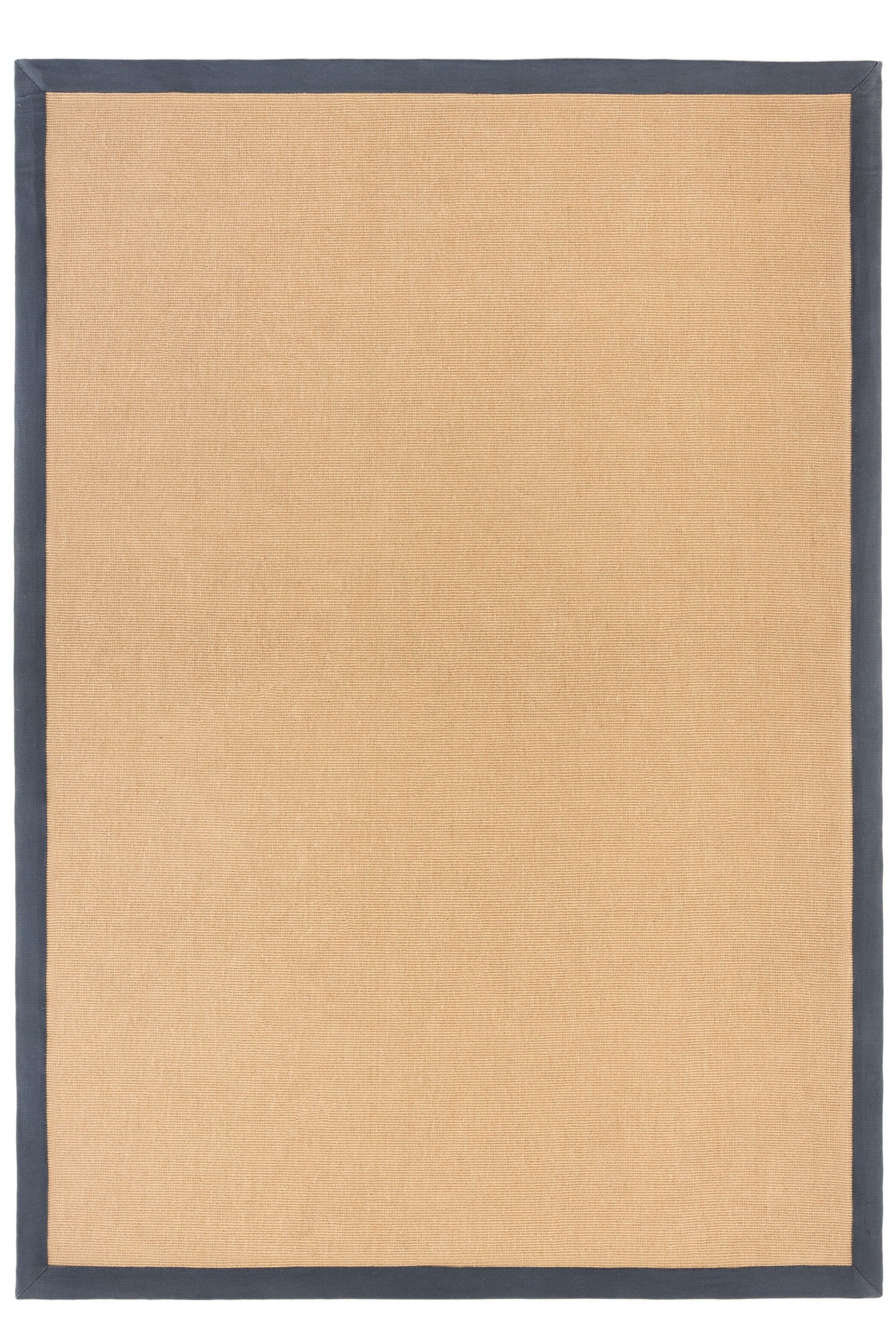 Sisal rug with navy linen border