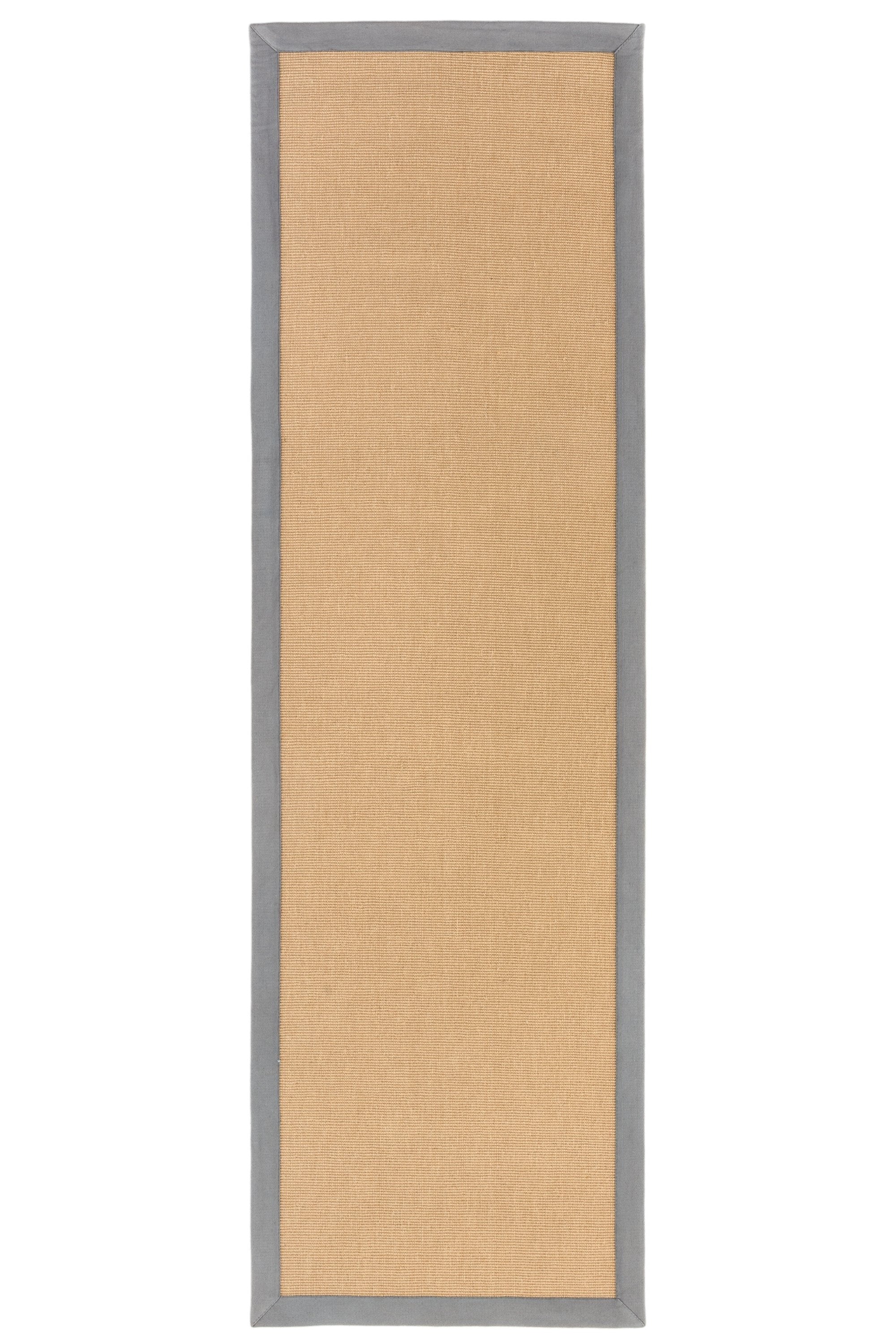 Sisal runner with grey linen border