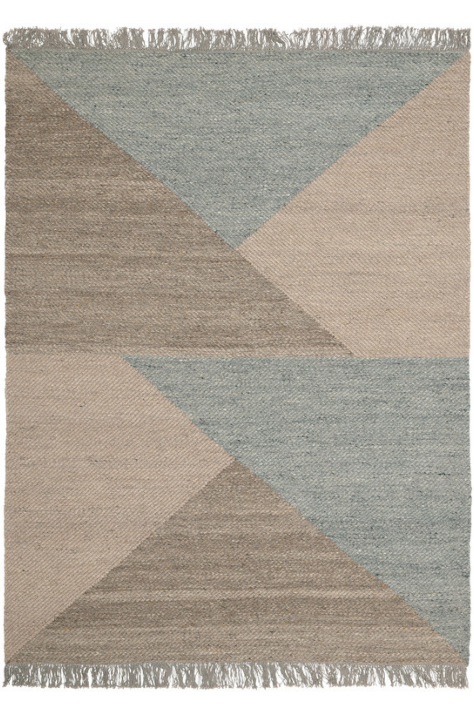 Geometric multicolour wool rug