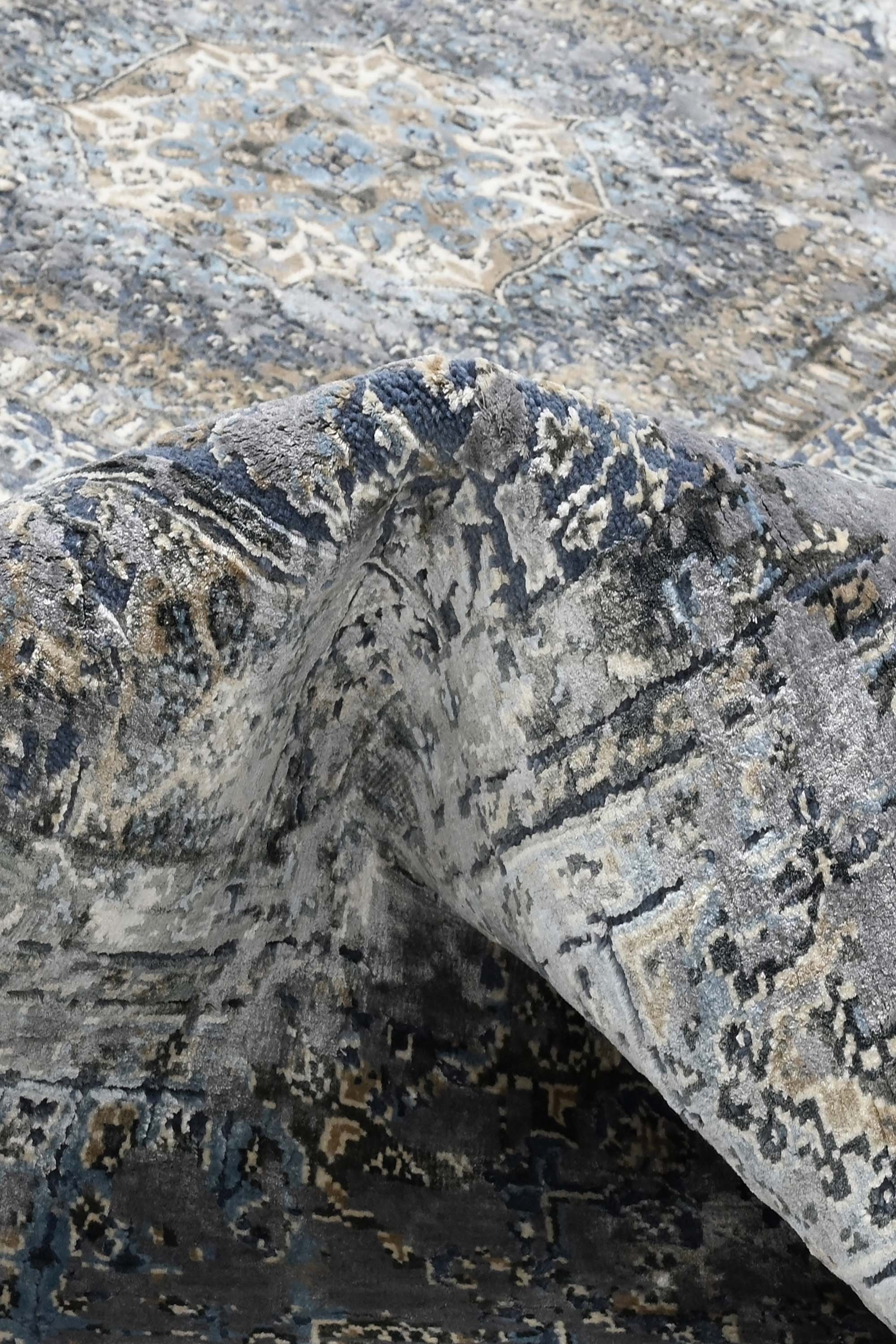 Modern grey luxury abstract rug