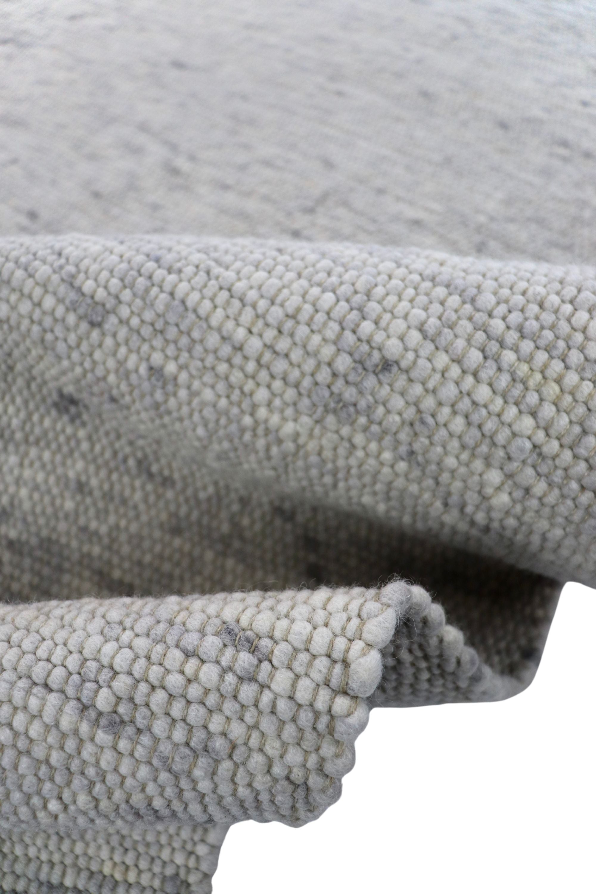 Luxury plain grey woven rug