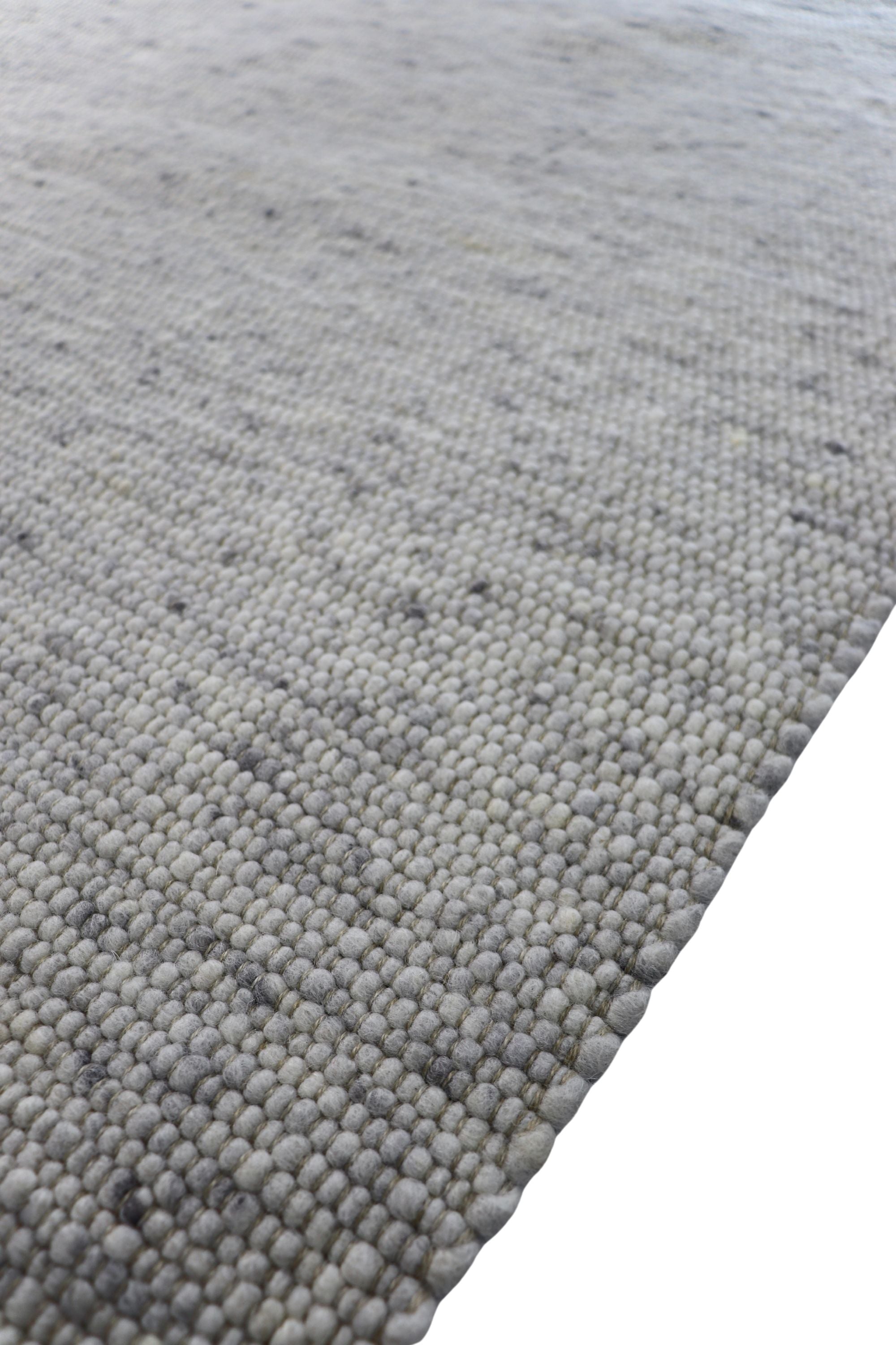 Luxury plain grey woven rug