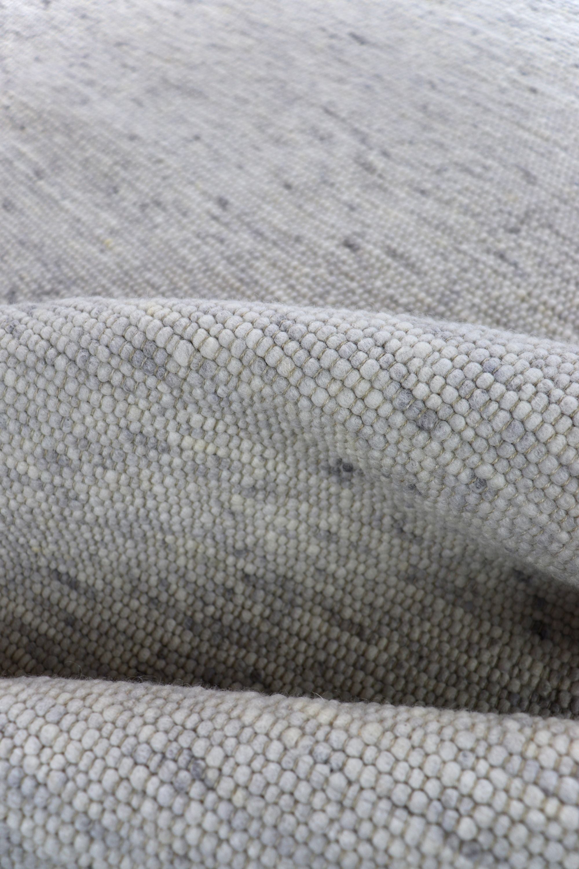 Luxury plain grey woven rug