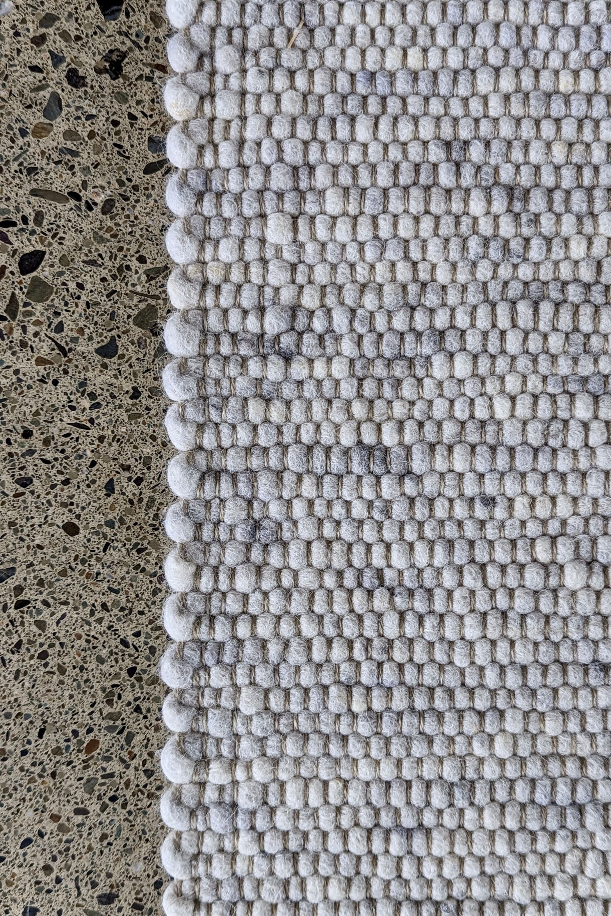 Luxury plain grey woven rug