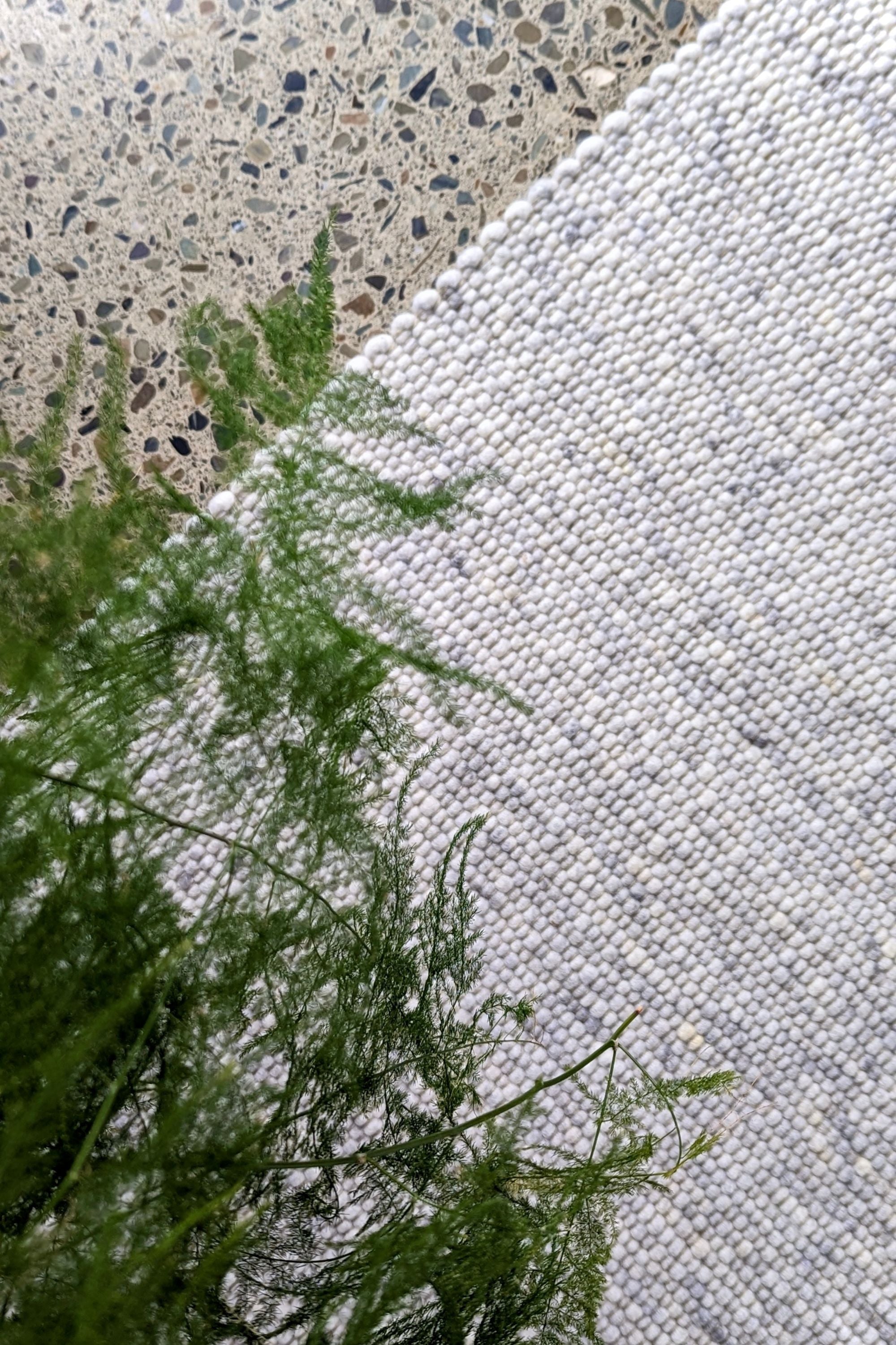 Luxury plain grey woven rug