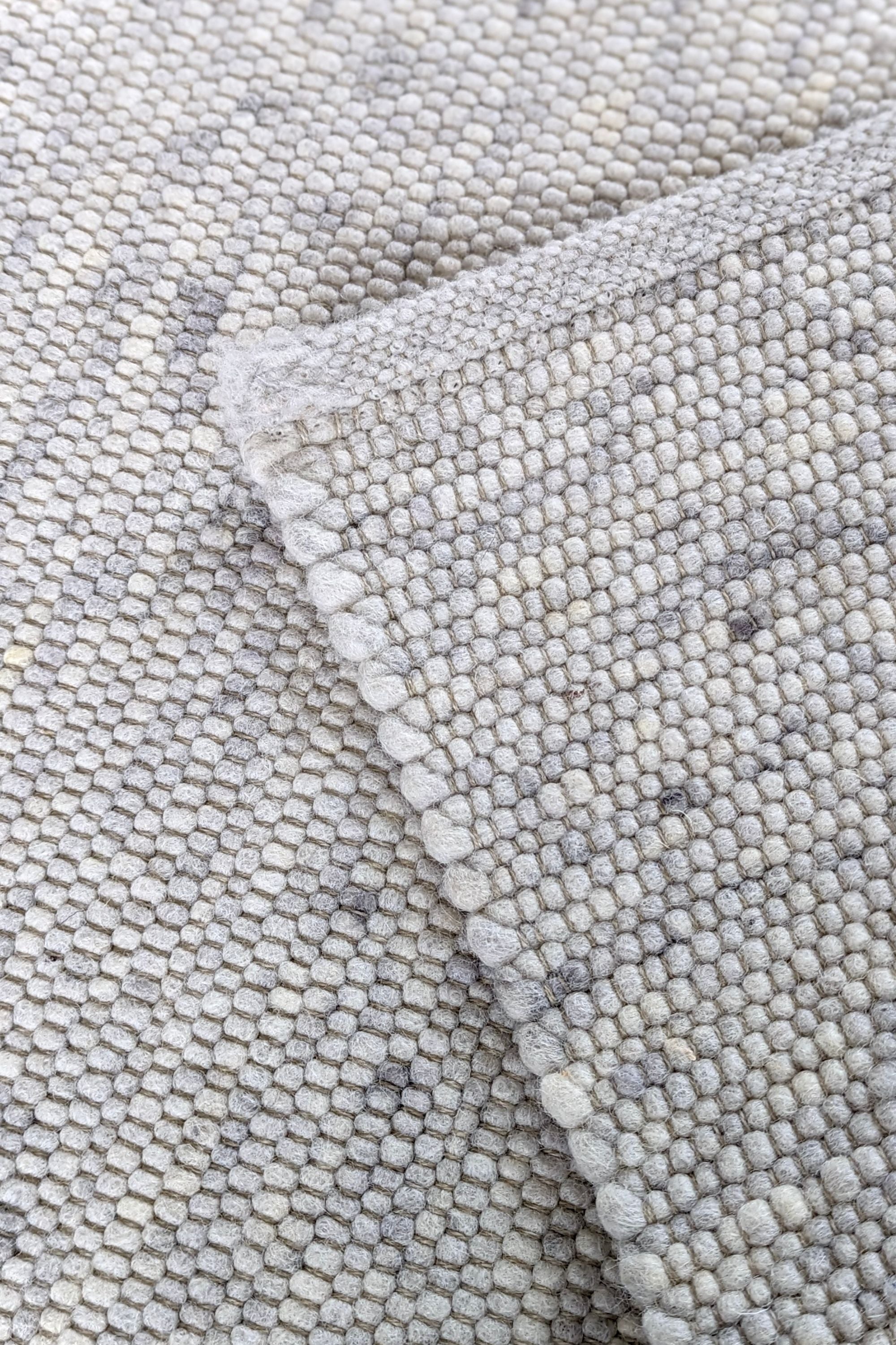 Luxury plain grey woven rug