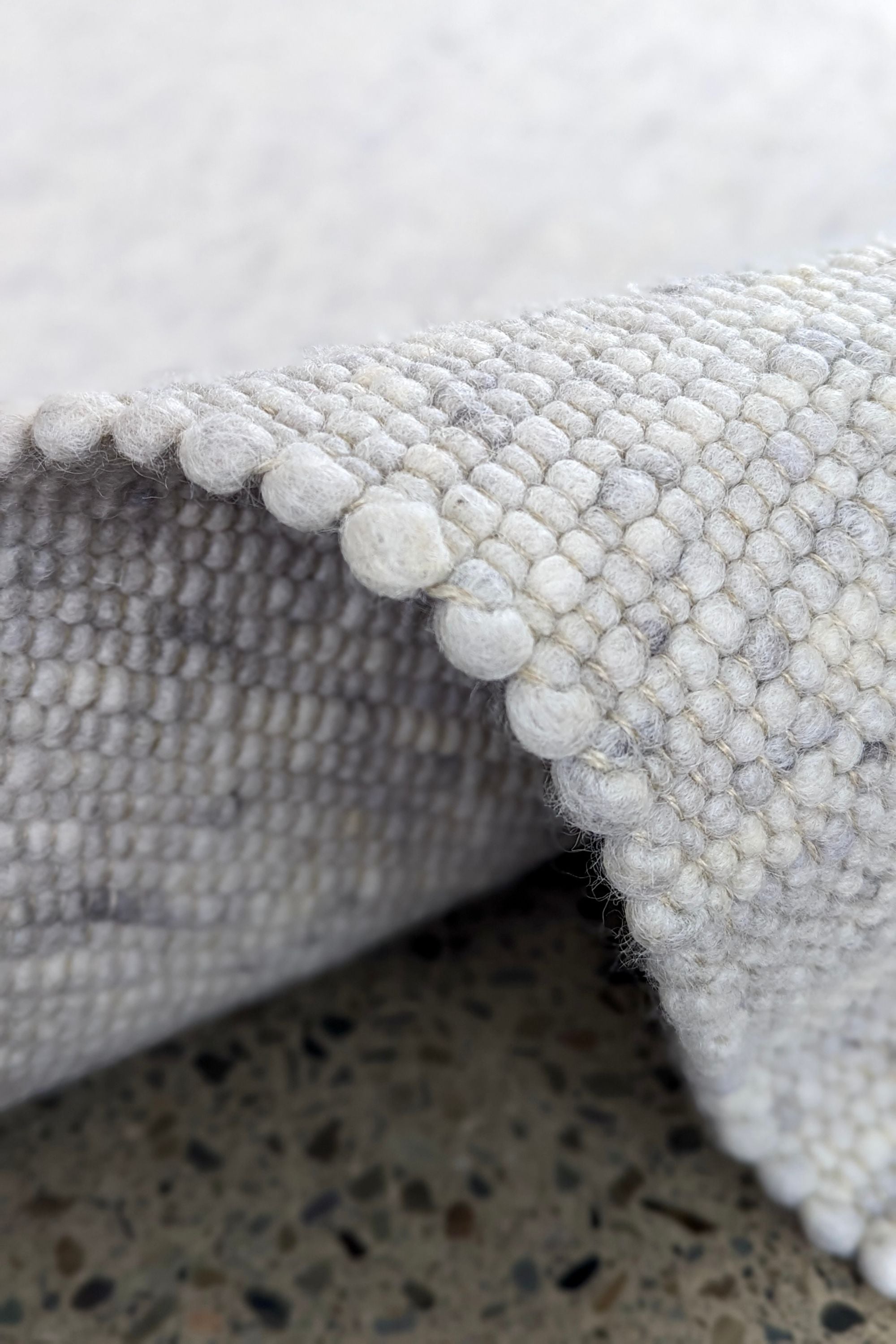 Luxury plain grey woven rug