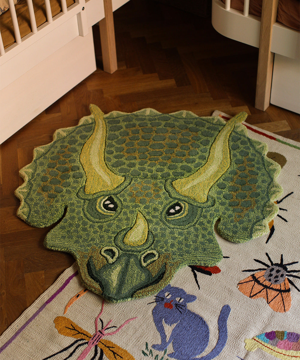 Triceratop Head Rug
