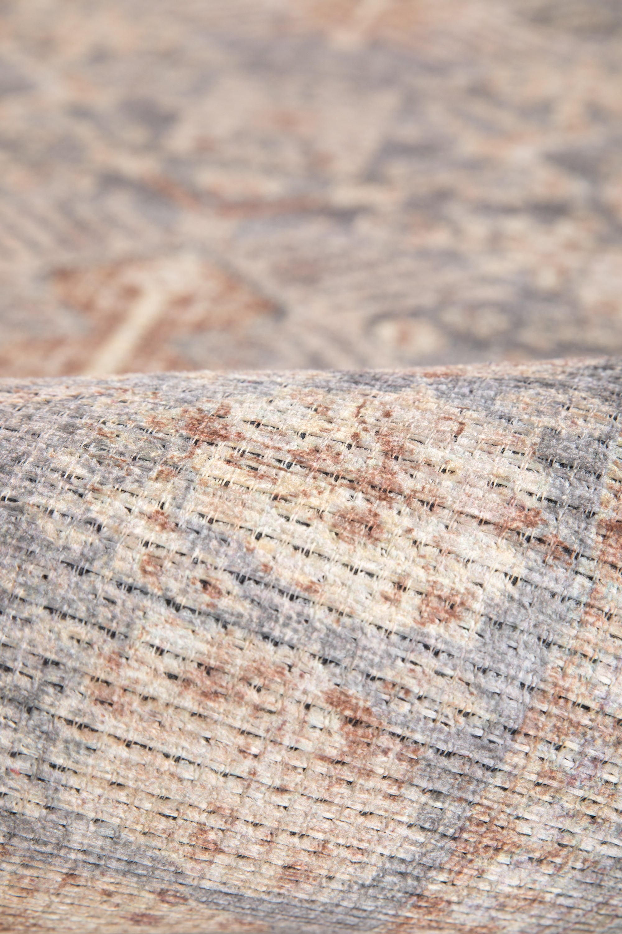 Vintage style Persian rug with bordered floral pattern