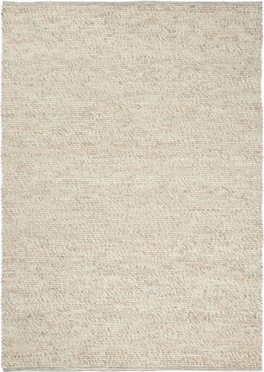 Plain Beige Modern Wool Rug