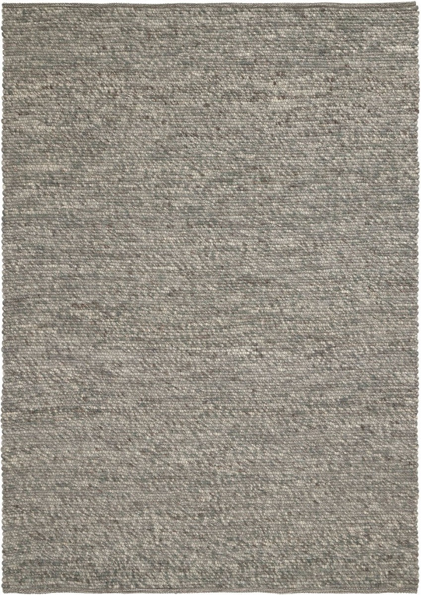 Plain Grey Modern Wool Rug
