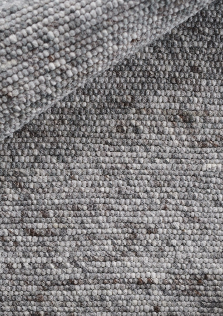 Plain Grey Modern Wool Rug