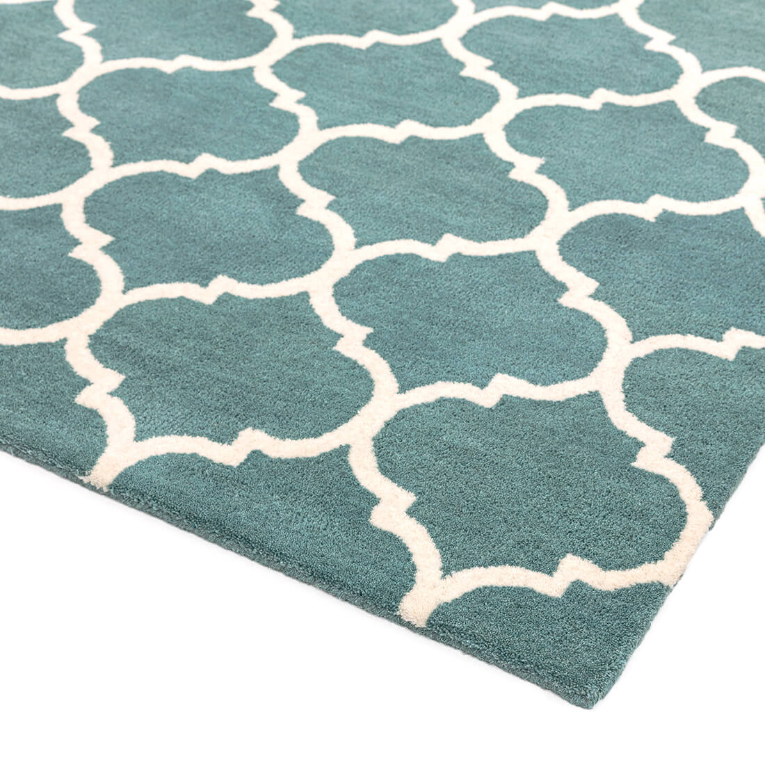 Albany Geometric Ogee Duck Egg Rug