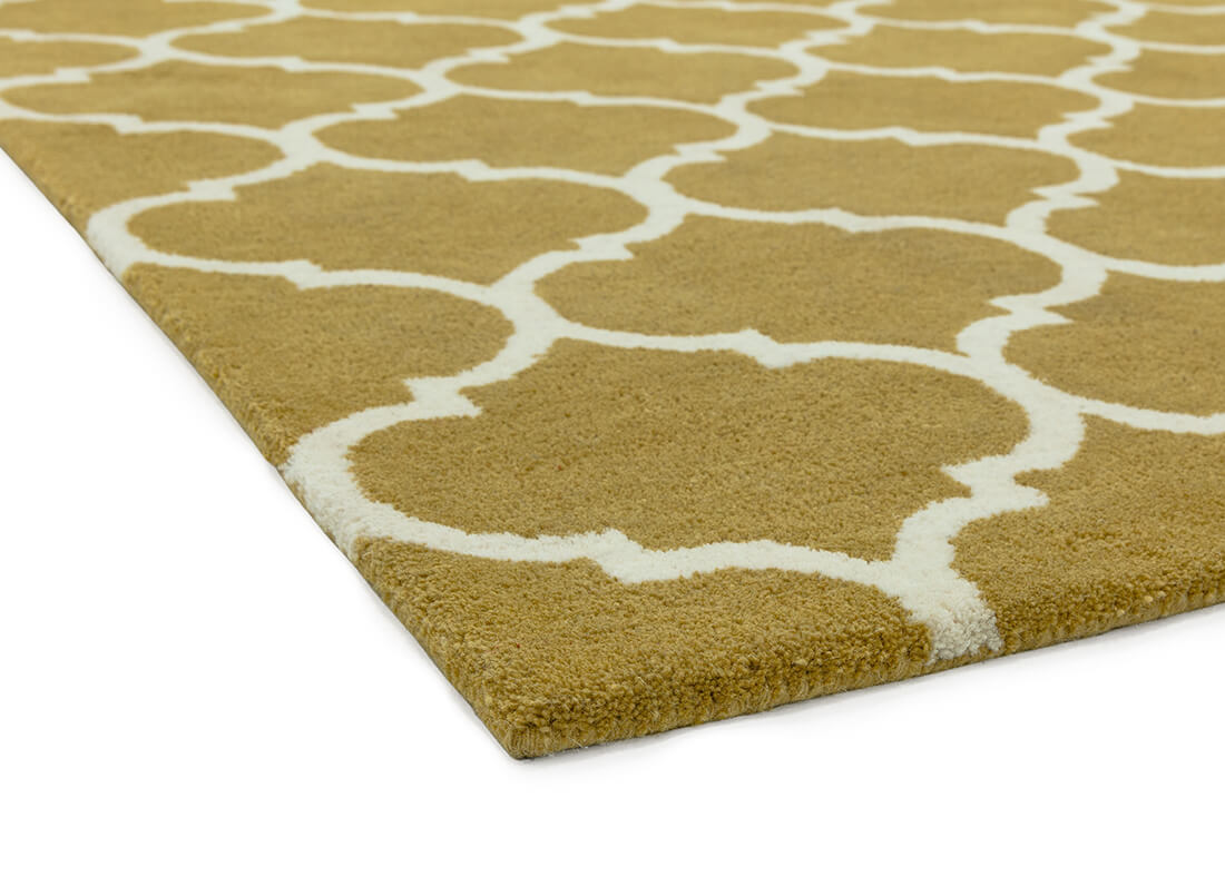 Albany Geometric Ogee Ochre Rug