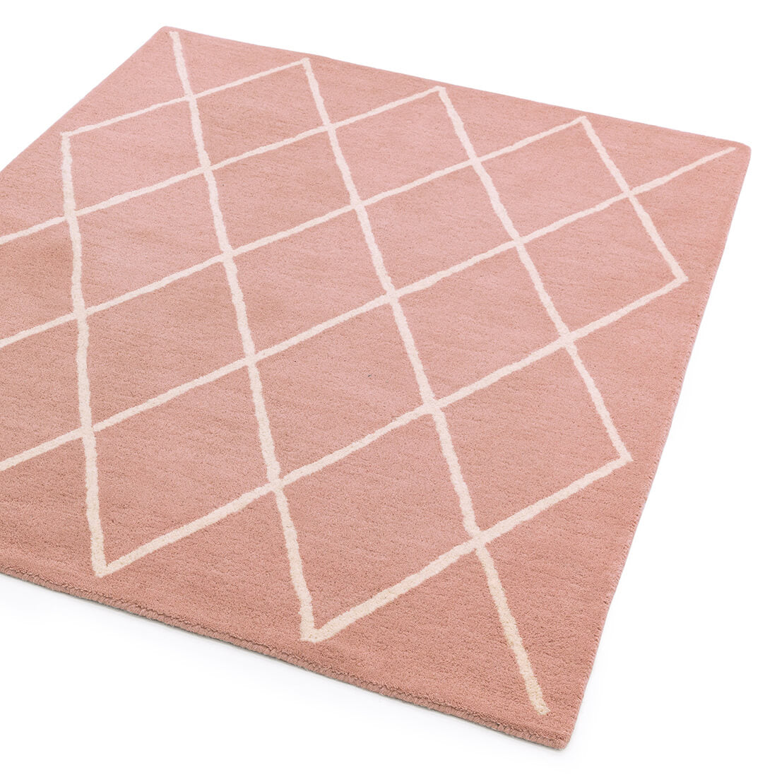 Albany Geometric Diamond Pink Rug