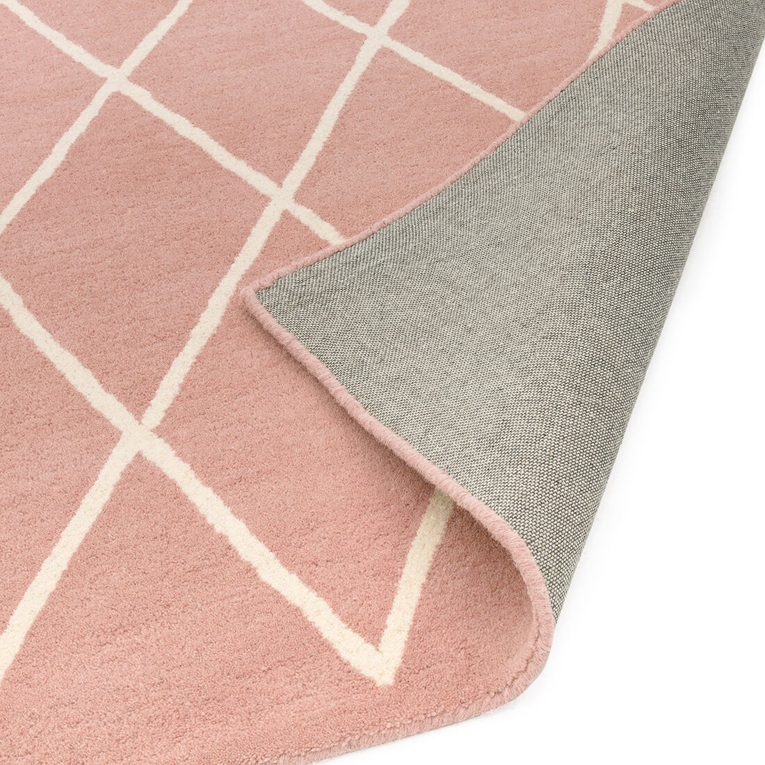Albany Geometric Diamond Pink Rug