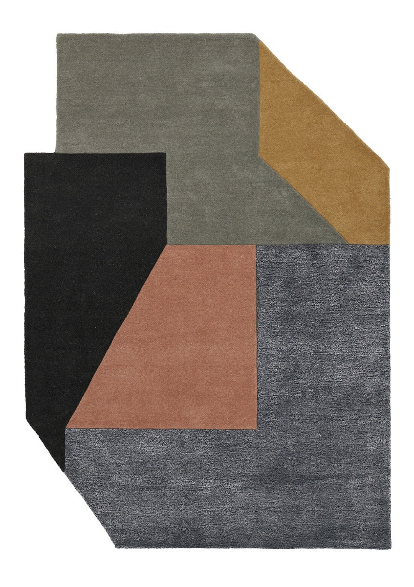 multicolour abstract geometric rug