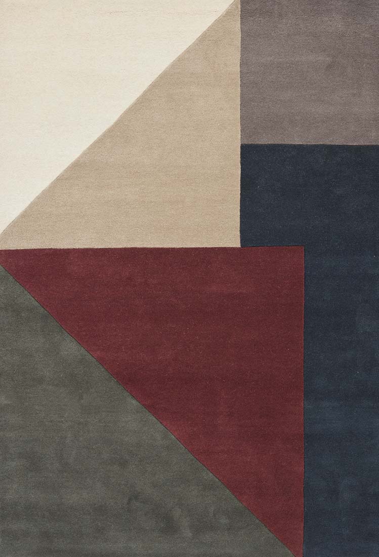 multicolour abstract geometric rug