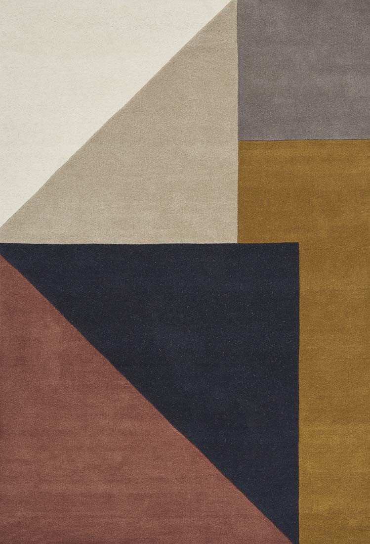 multicolour abstract geometric rug