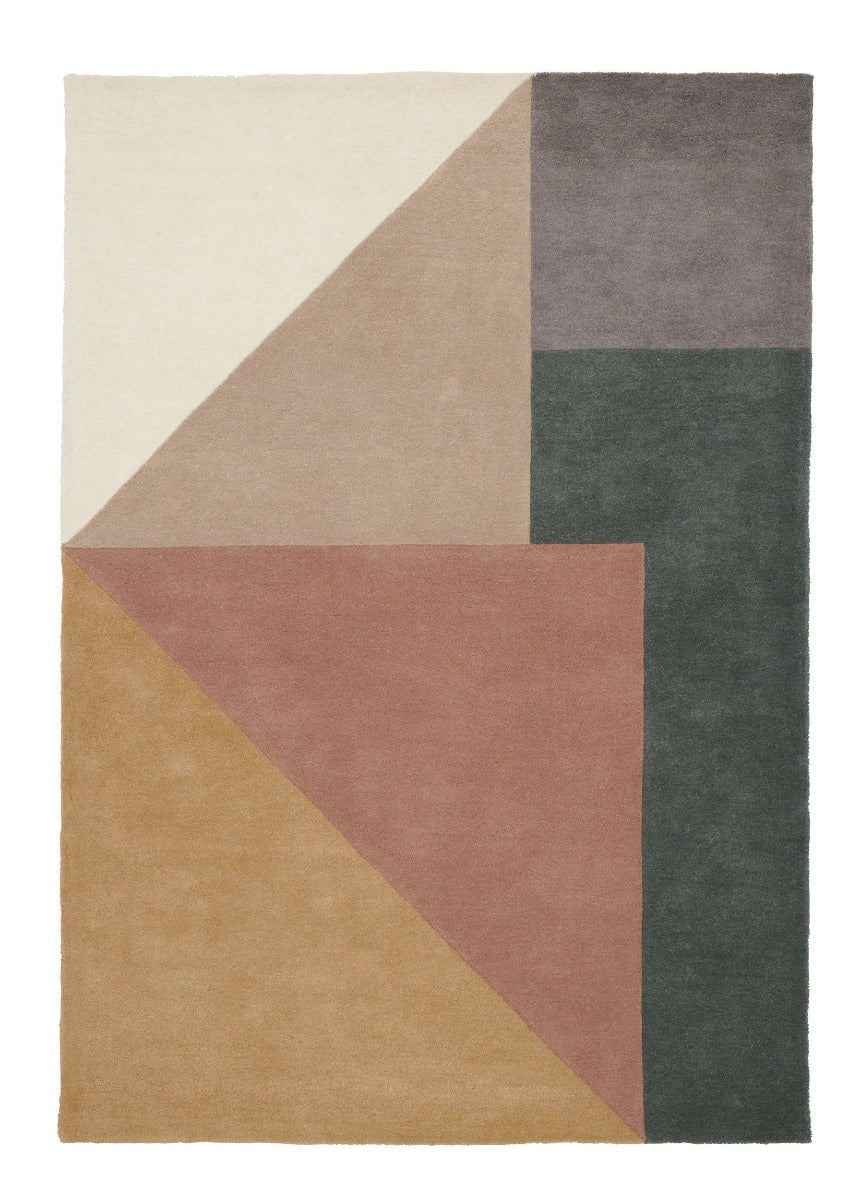 multicolour geometric rug